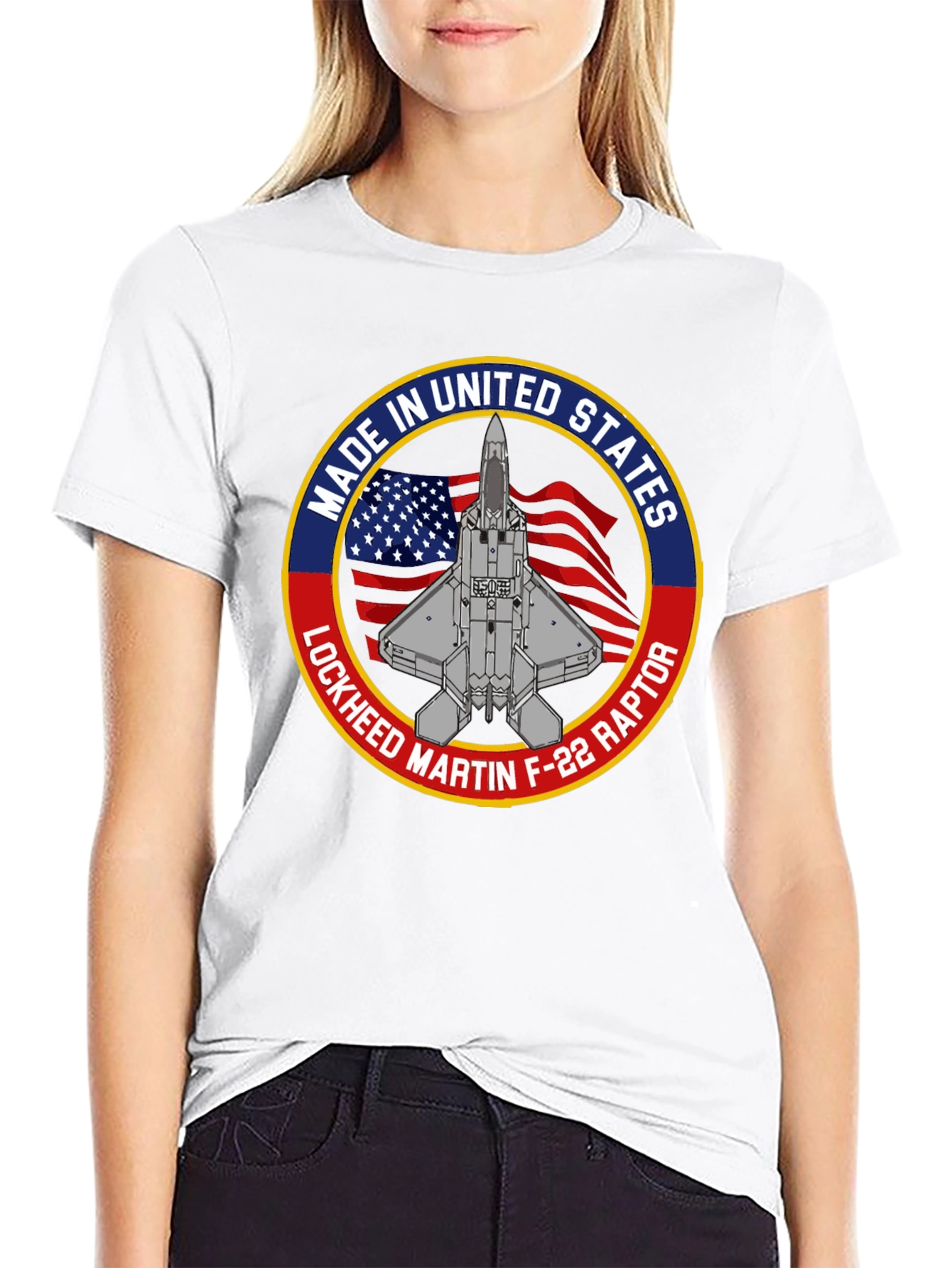 Lockheed Martin F-22 Raptor USA Made T-Shirt