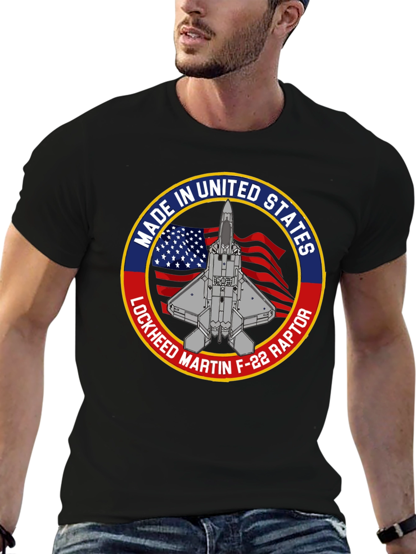 Lockheed Martin F-22 Raptor USA Made T-Shirt