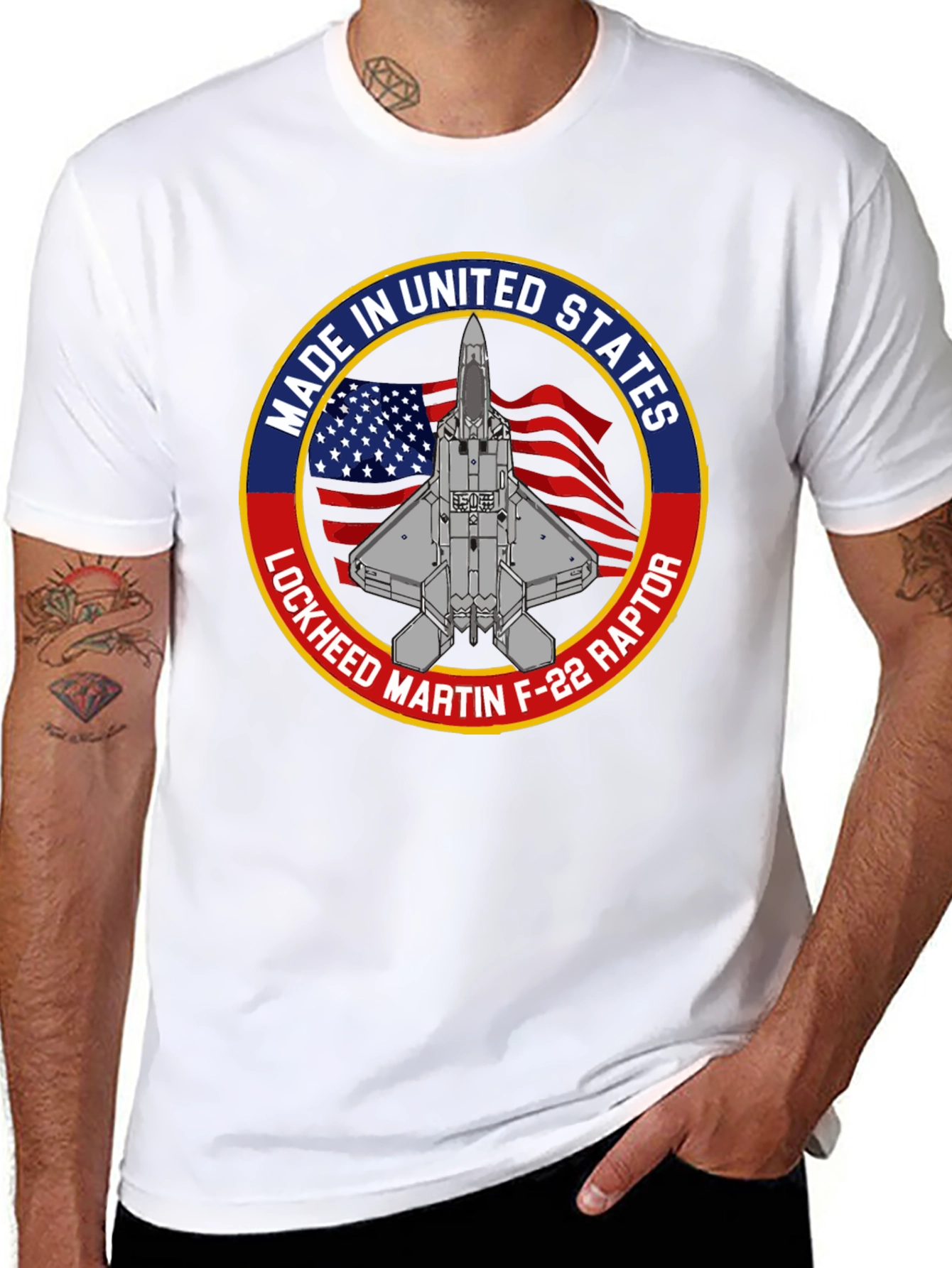 Lockheed Martin F-22 Raptor USA Made T-Shirt