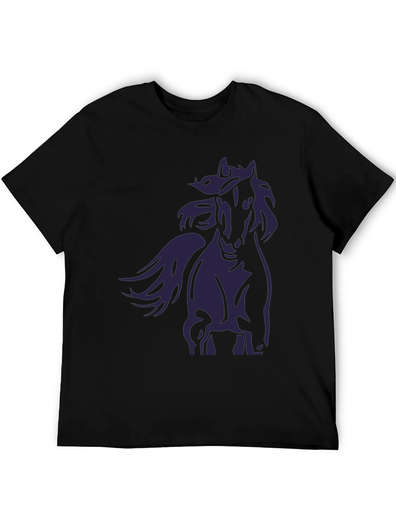 Black Horse Graphic T-Shirt - Stylish Mens Tee