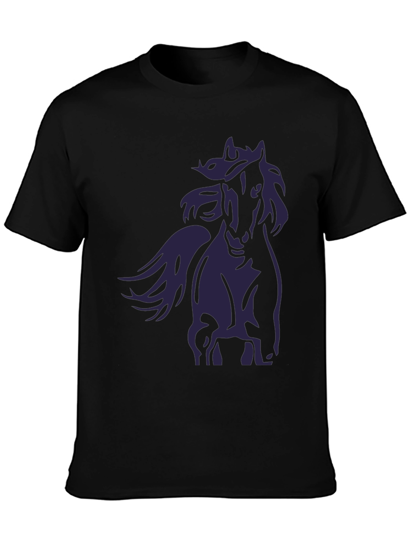 Black Horse Graphic T-Shirt - Stylish Mens Tee