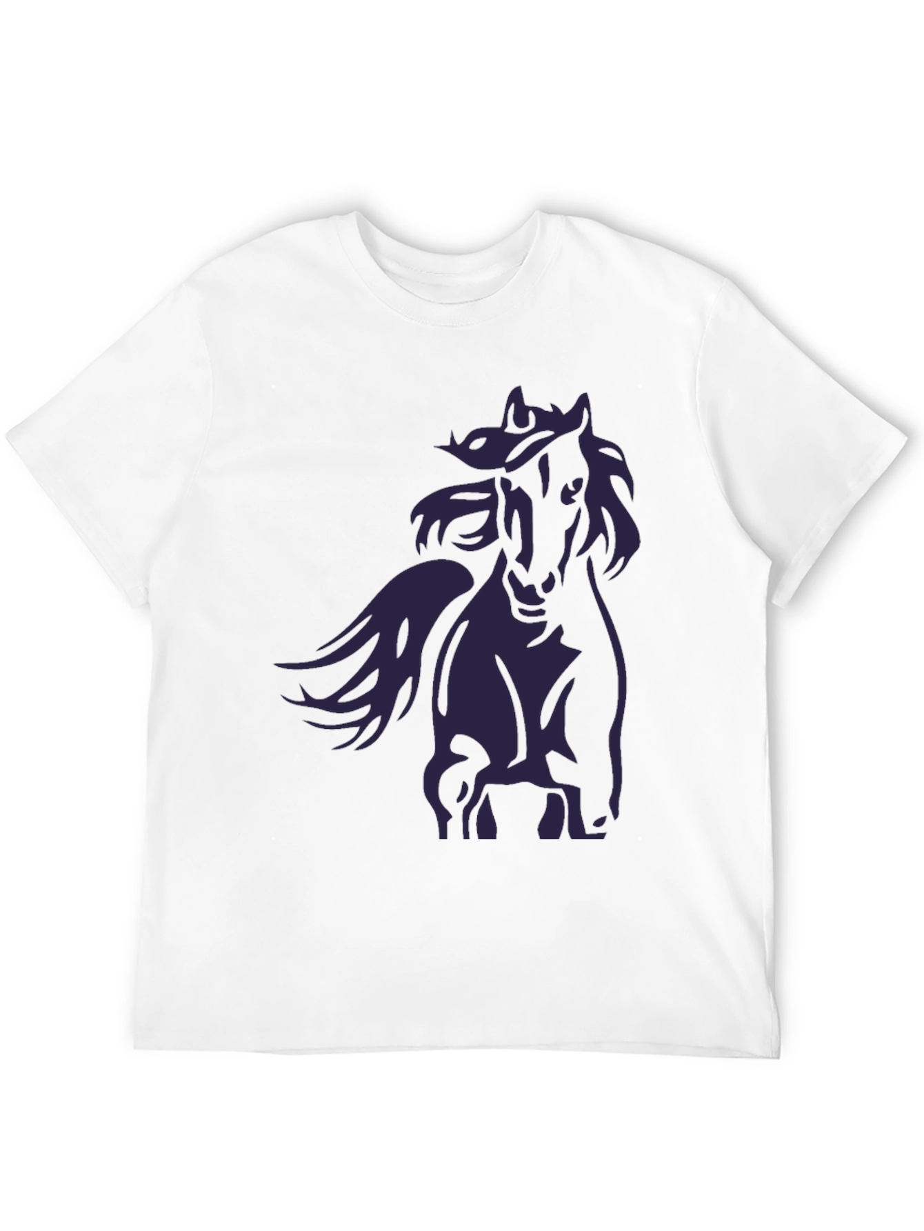 Black Horse Graphic T-Shirt - Stylish Mens Tee