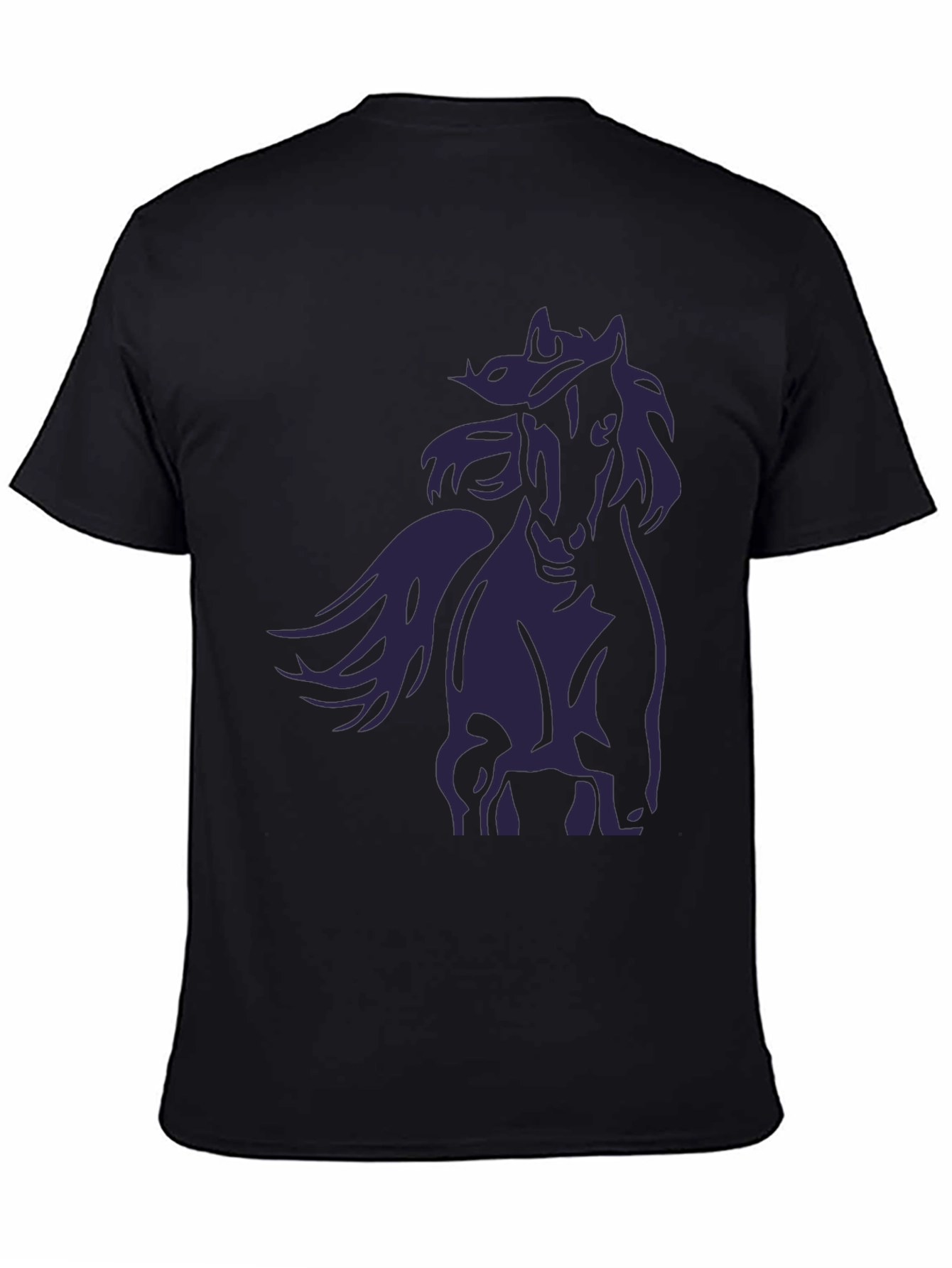 Black Horse Graphic T-Shirt - Stylish Mens Tee