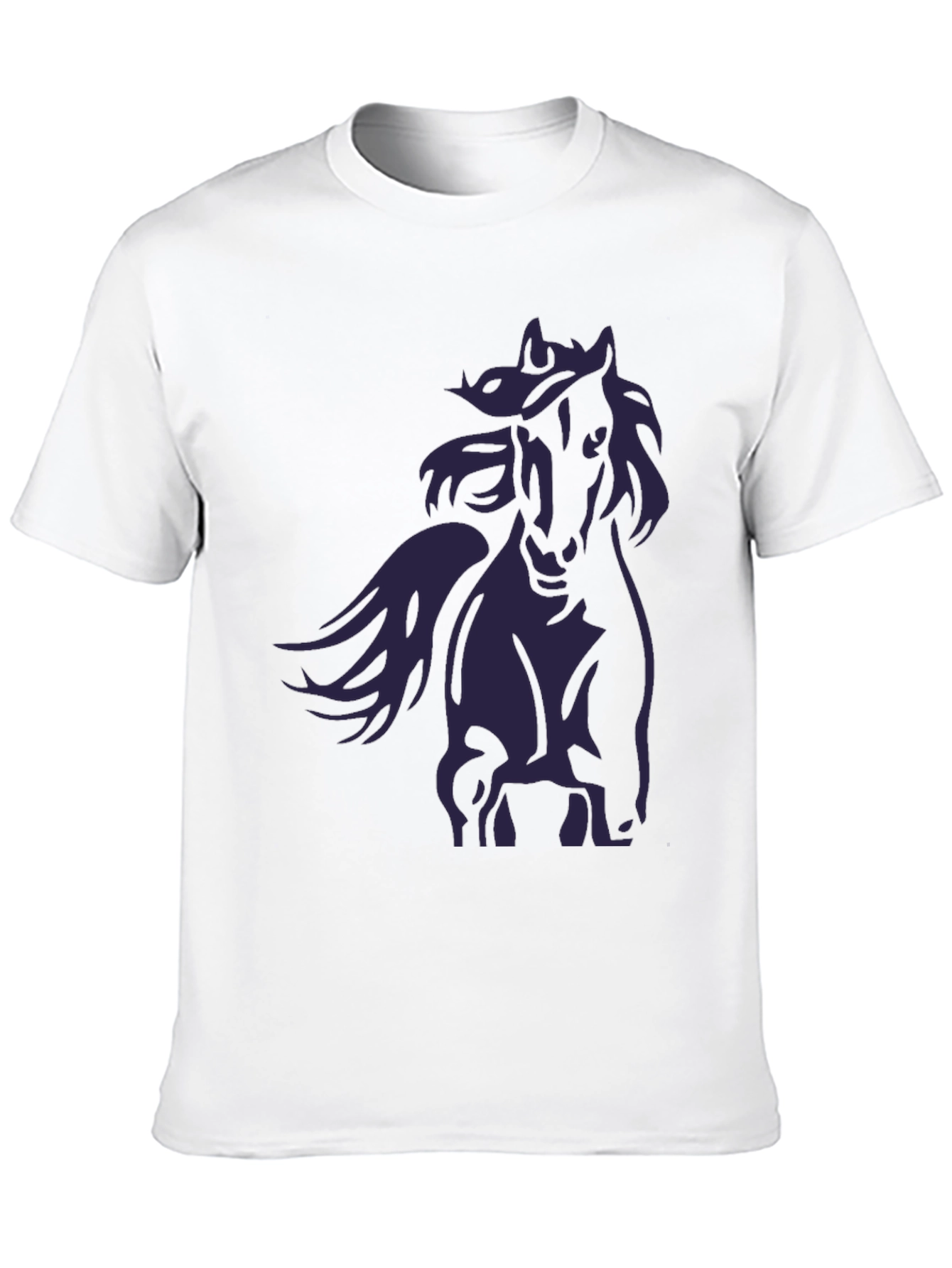 Black Horse Graphic T-Shirt - Stylish Mens Tee