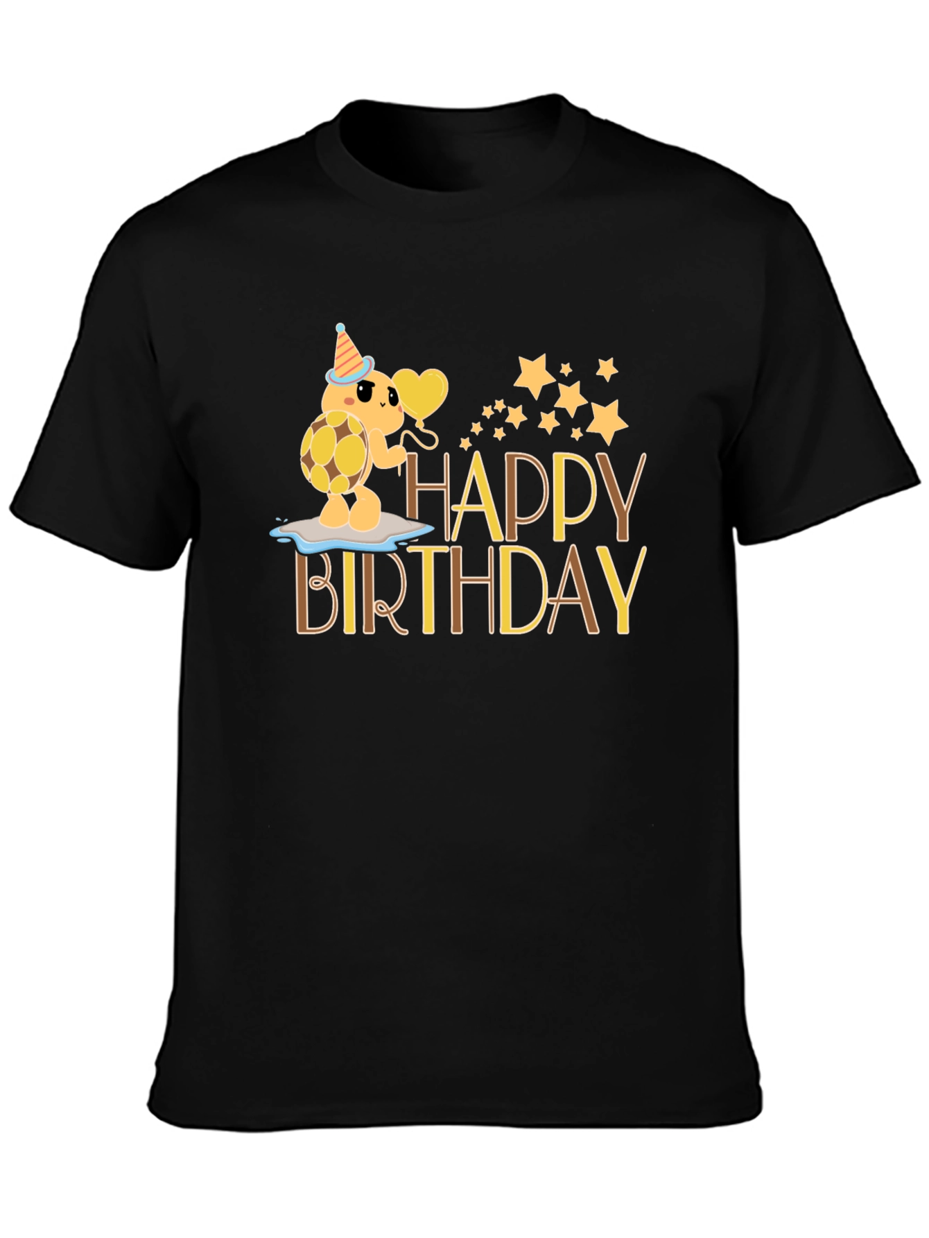 Happy Birthday Turtle Graphic T-Shirt