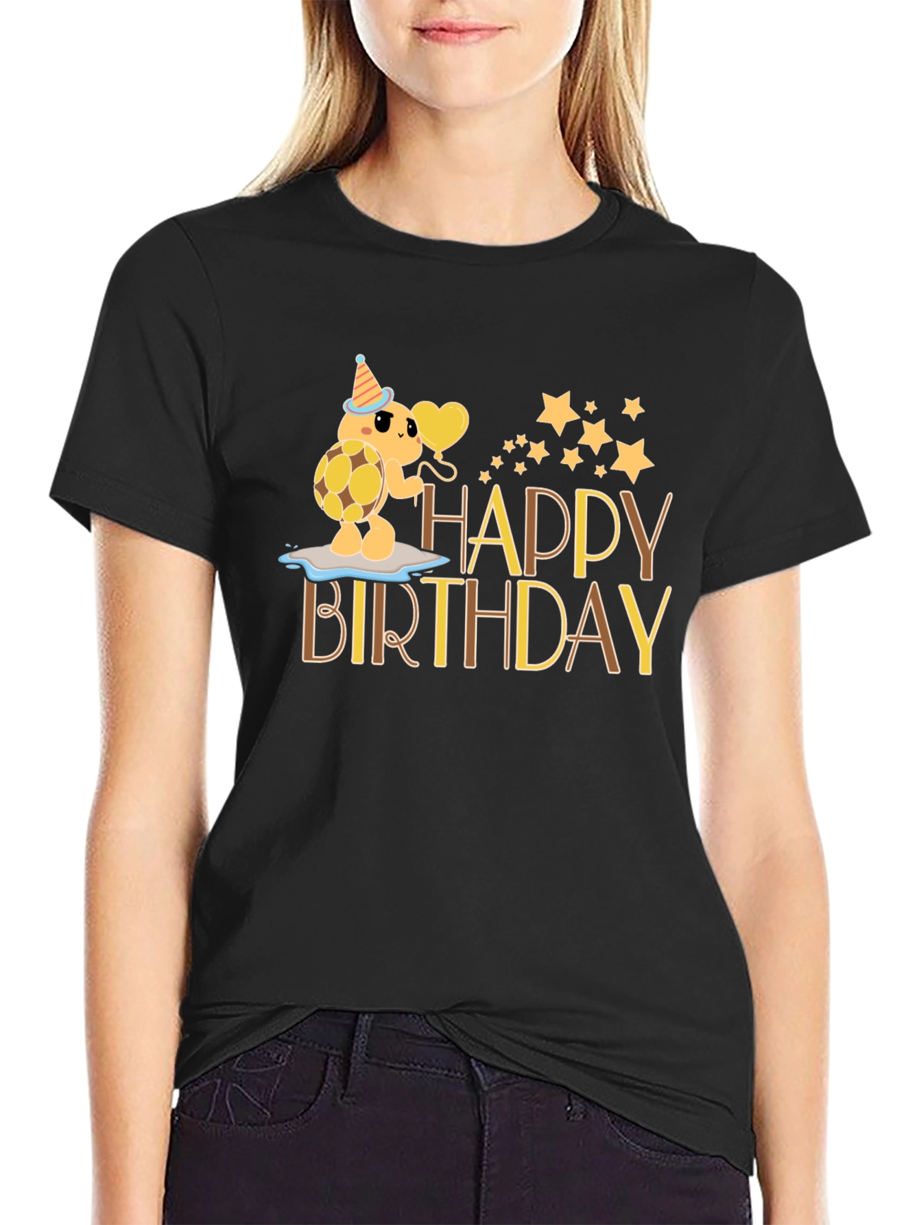 Happy Birthday Turtle Graphic T-Shirt