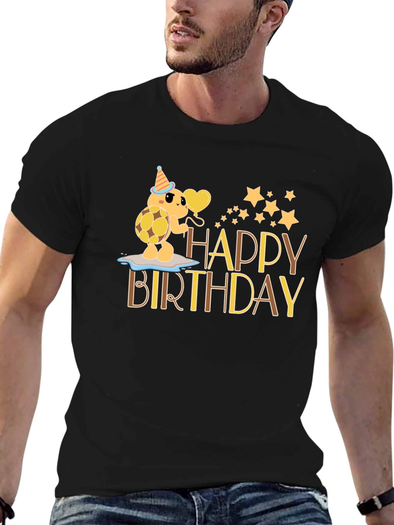 Happy Birthday Turtle Graphic T-Shirt