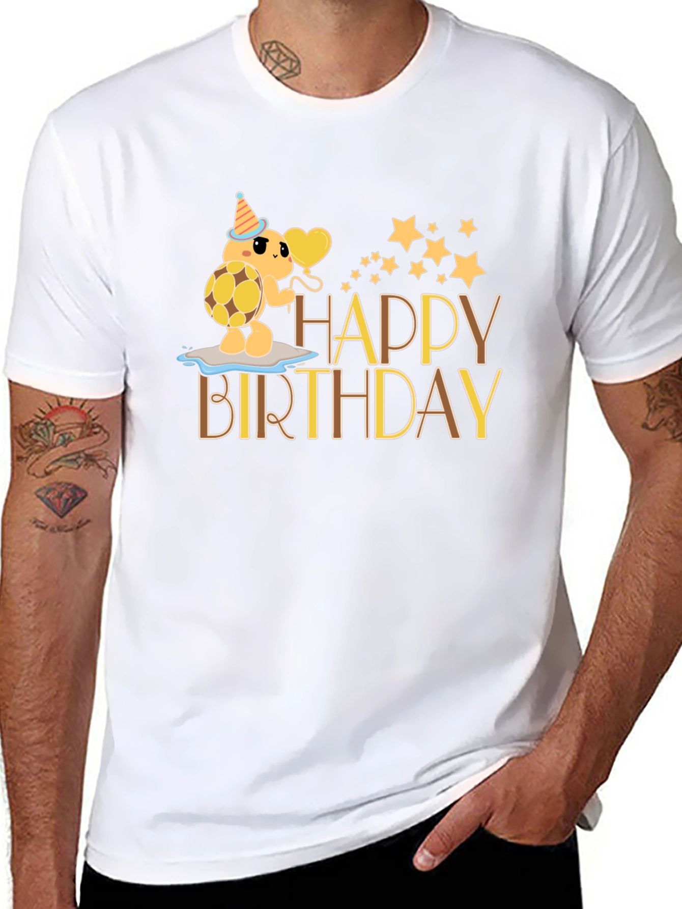 Happy Birthday Turtle Graphic T-Shirt