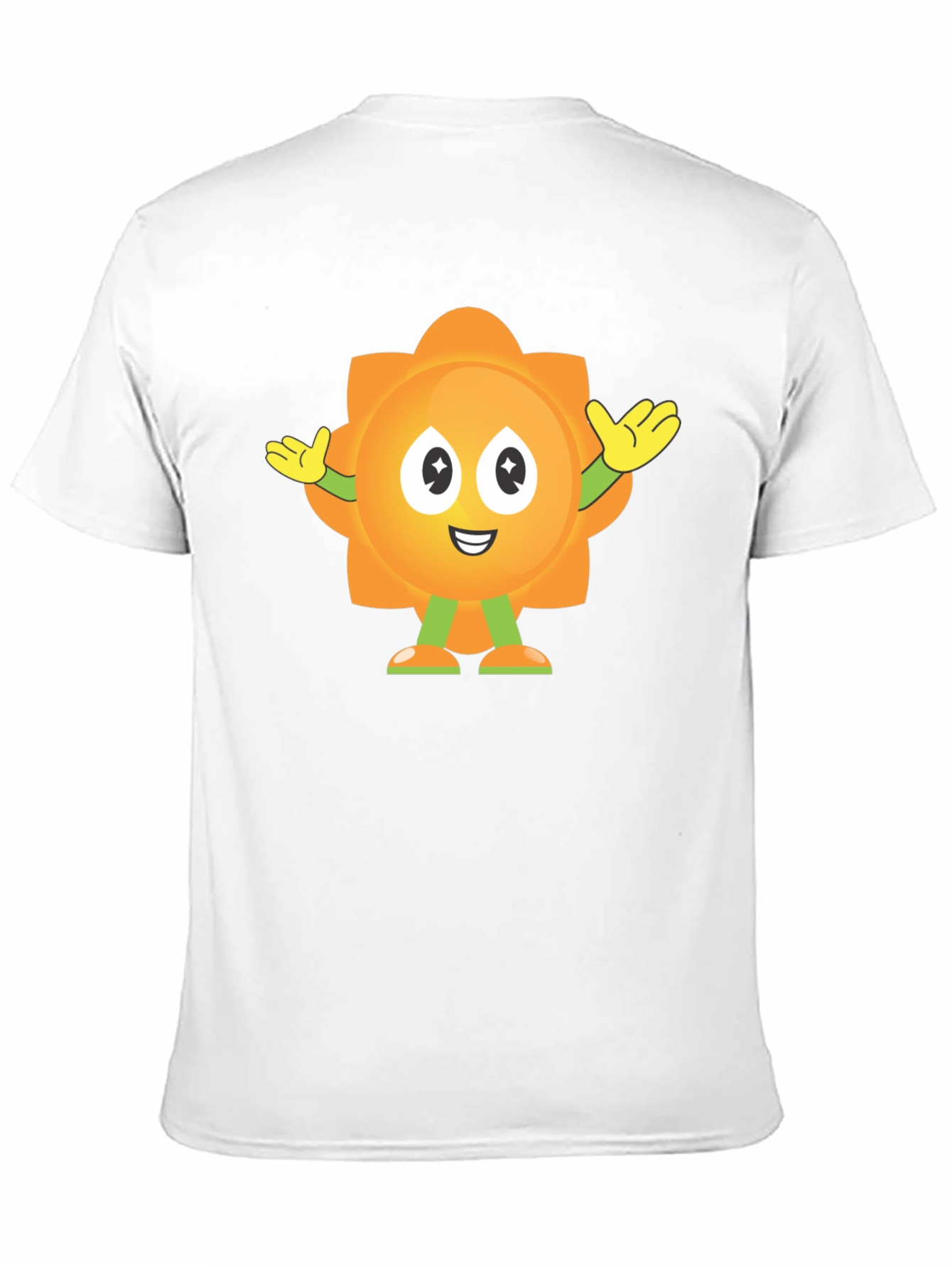 Fun Flower Cartoon Graphic Black T-Shirt