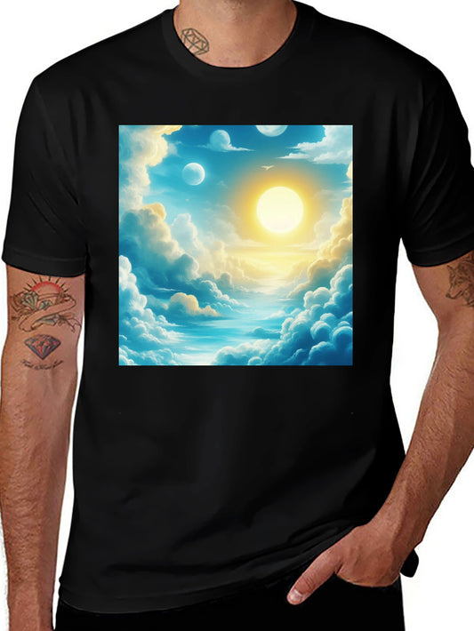 Dreamscape Print Black Tee