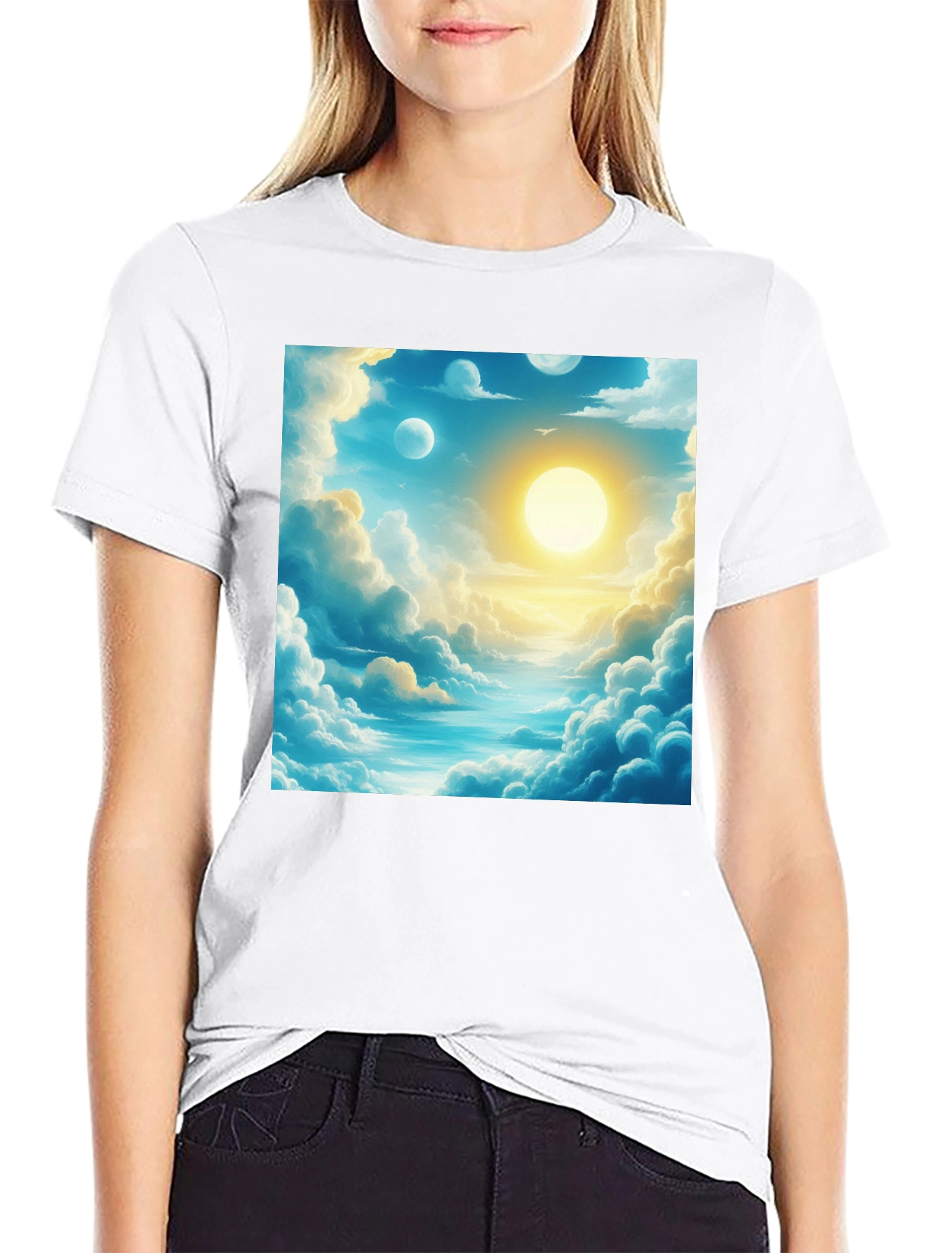 Dreamscape Print Black Tee