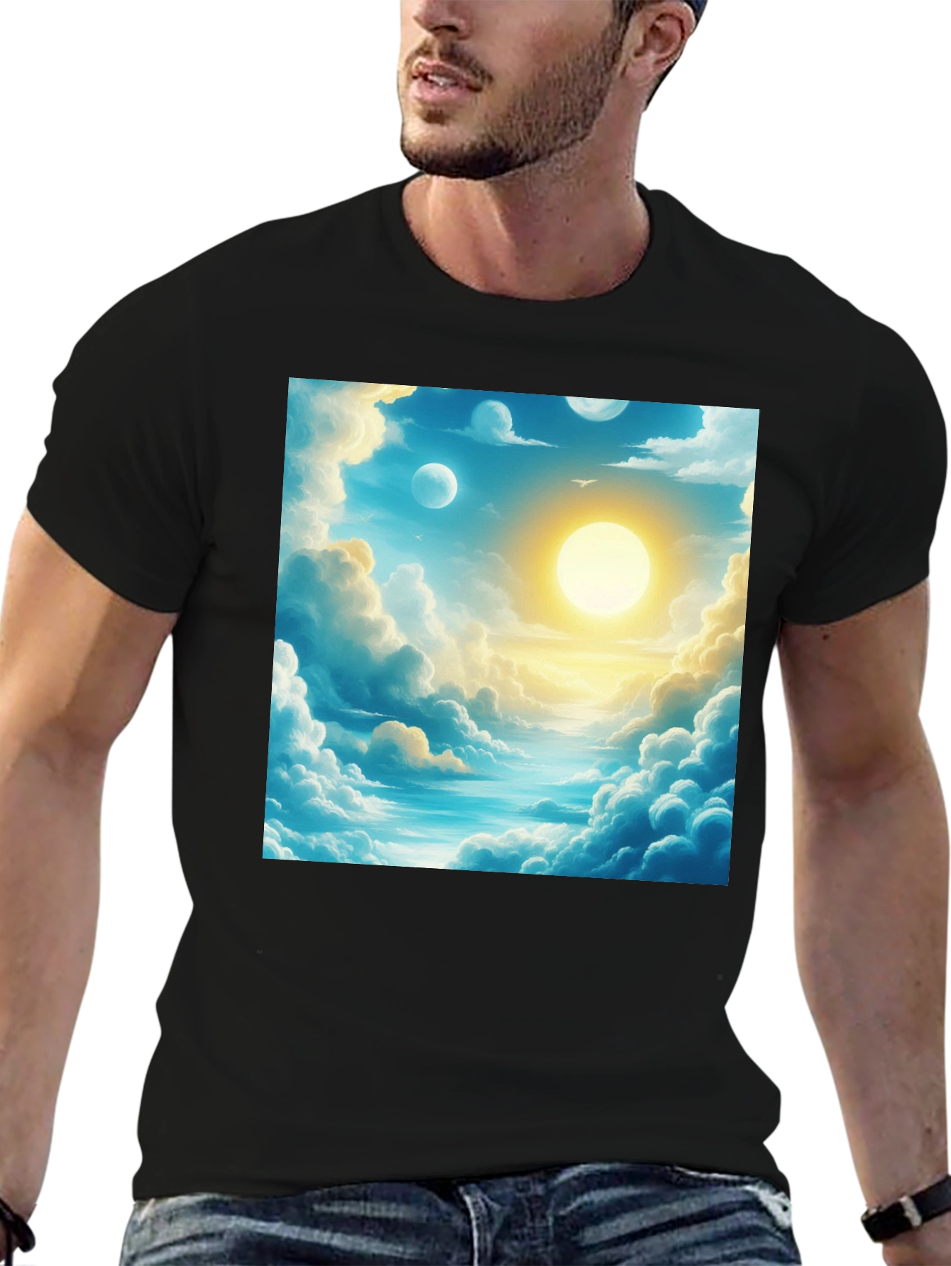 Dreamscape Print Black Tee