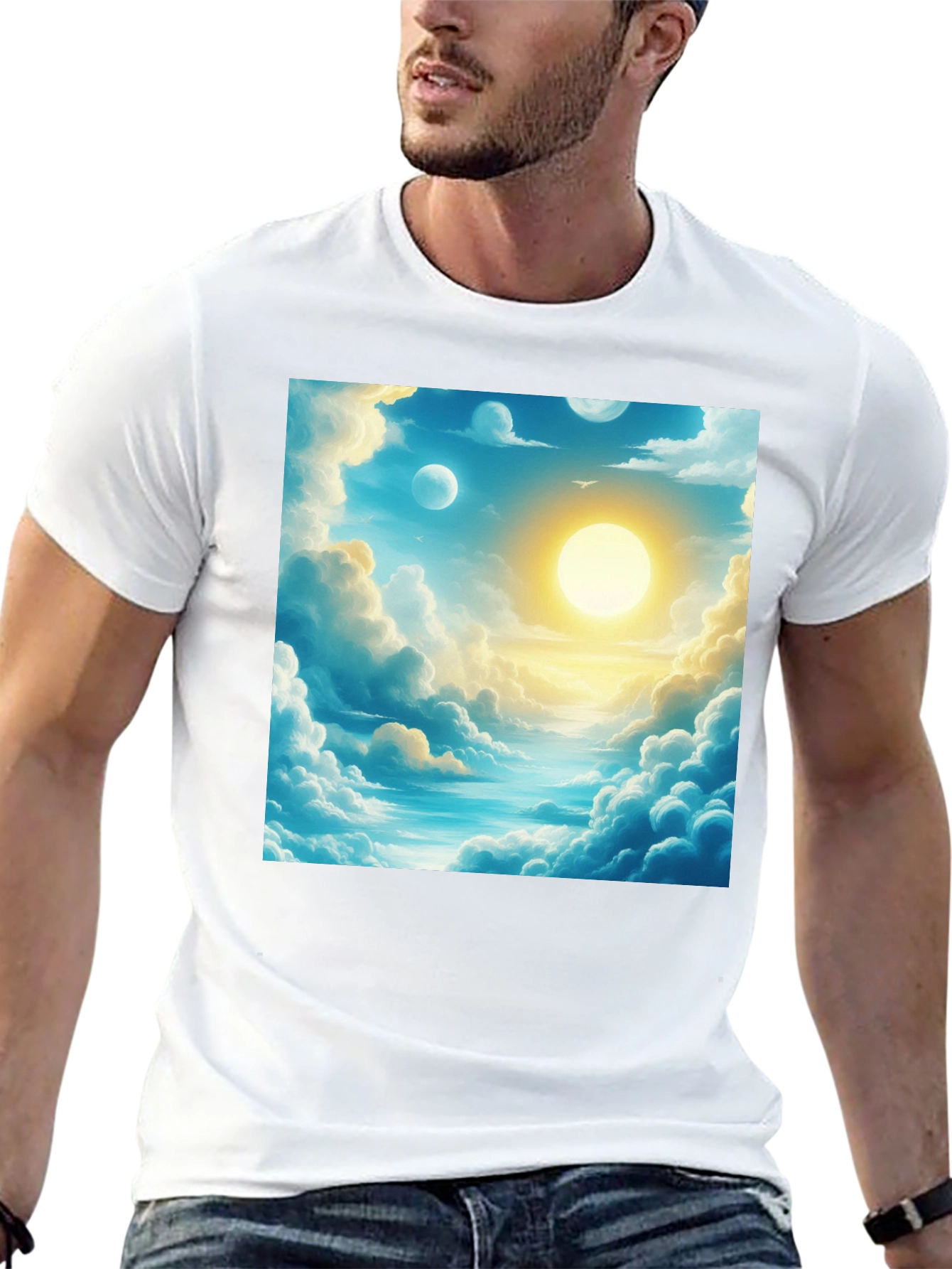 Dreamscape Print Black Tee