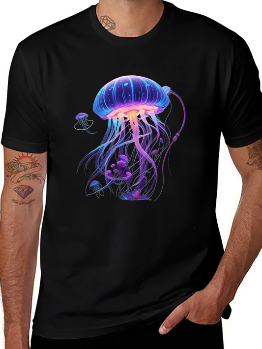 Jellyfish Graphic T-Shirt - Unique Neon Design