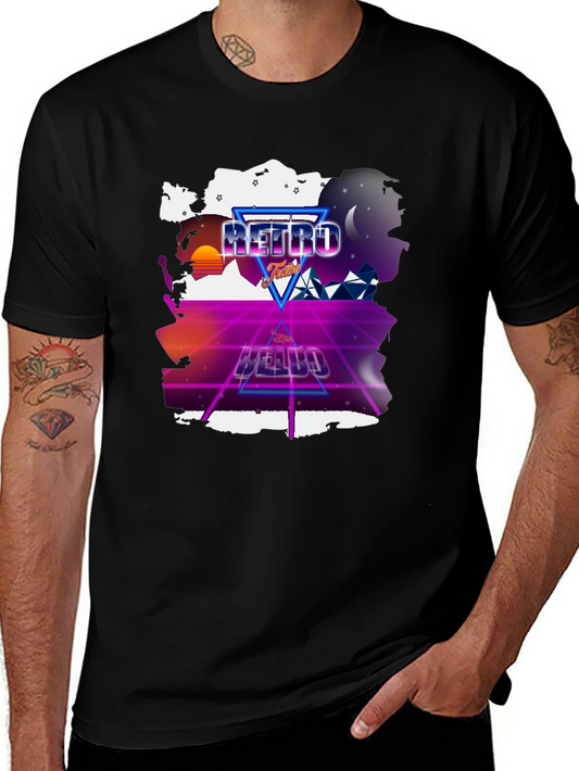 Retro Futurism T-Shirt - Neon Design