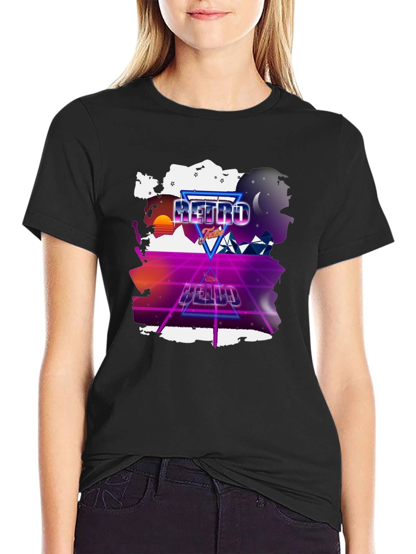 Retro Futurism T-Shirt - Neon Design