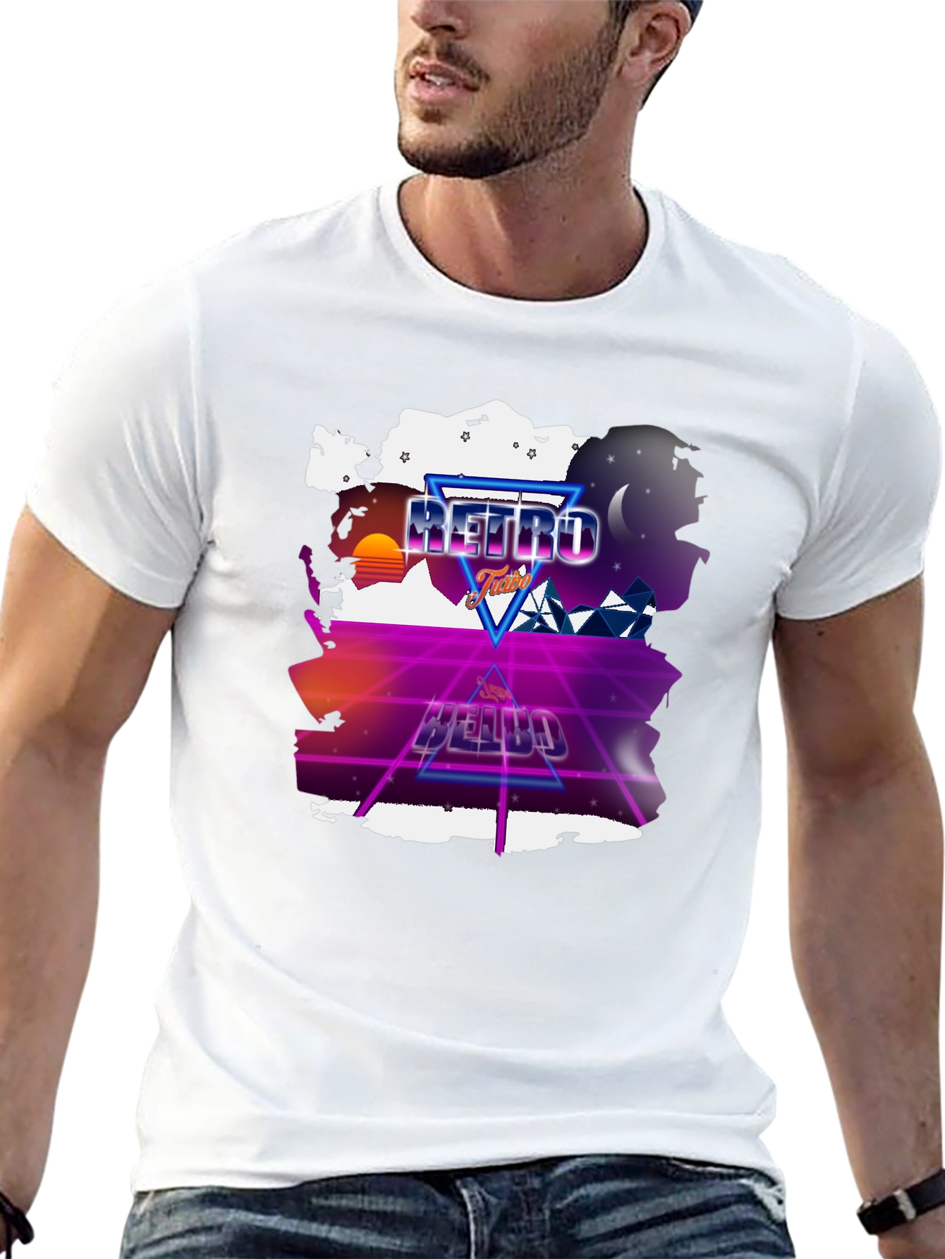 Retro Futurism T-Shirt - Neon Design