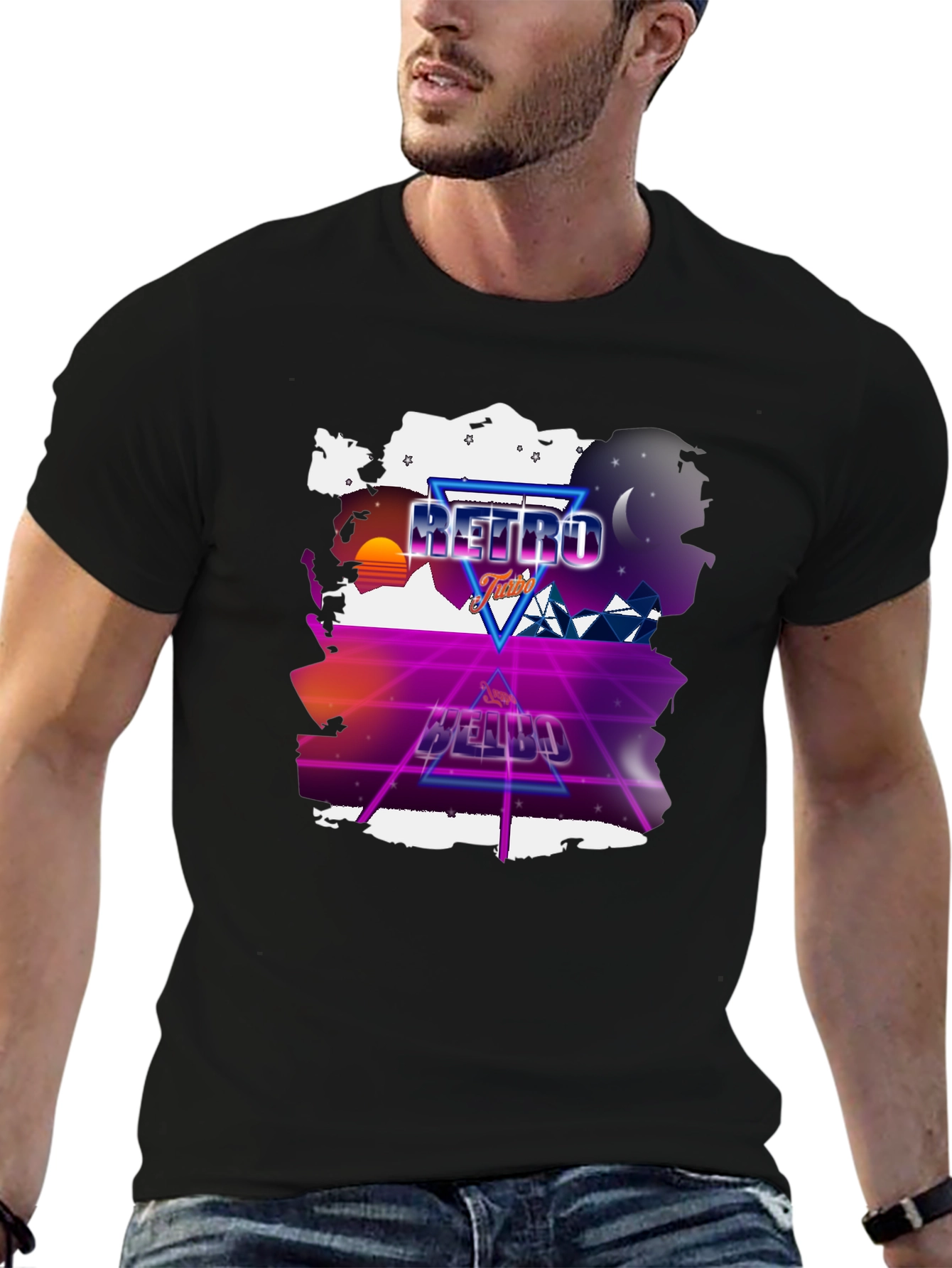 Retro Futurism T-Shirt - Neon Design
