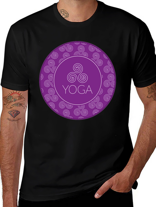 Yoga Swirl T-Shirt - Comfort Fit Black Tee