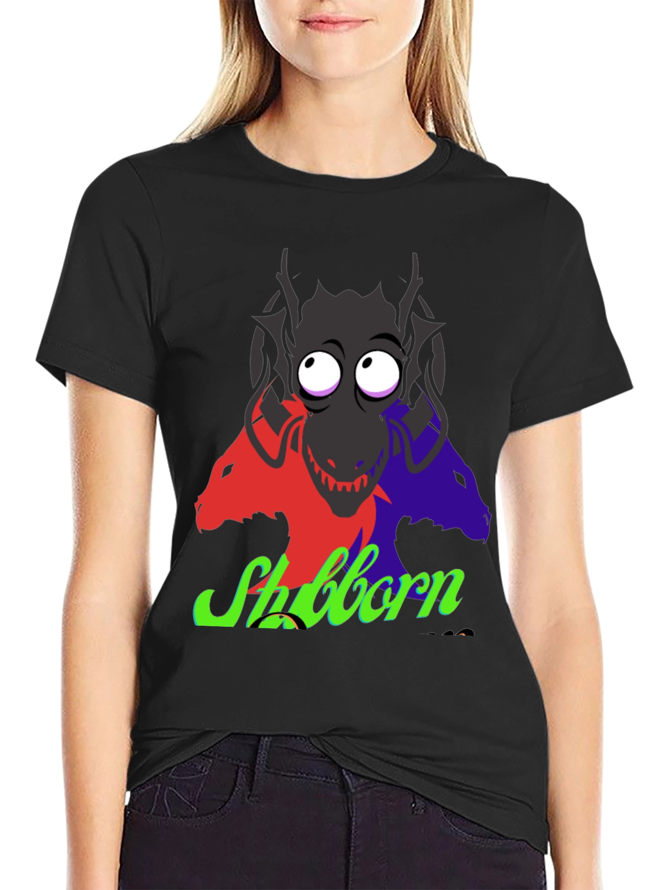 Stubborn Three-Headed Dragon Graphic Tee