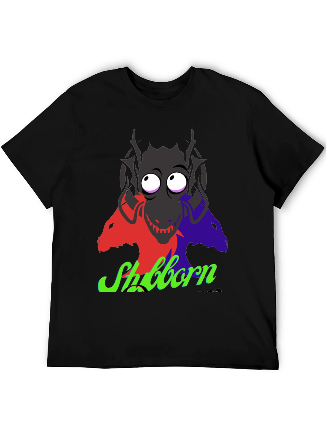 Stubborn Three-Headed Dragon Graphic Tee