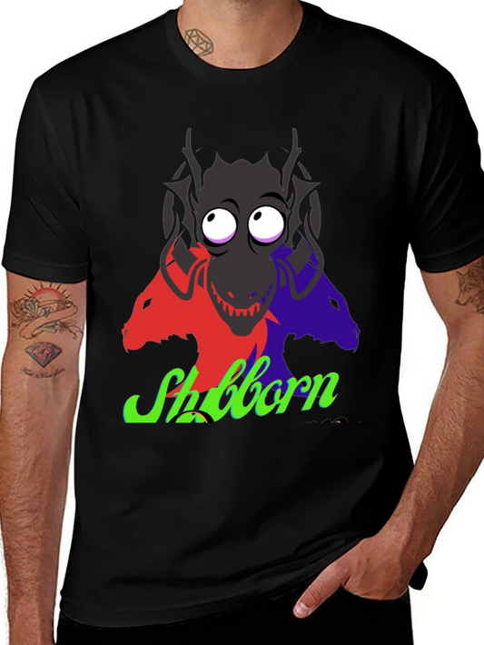 Stubborn Three-Headed Dragon Graphic Tee