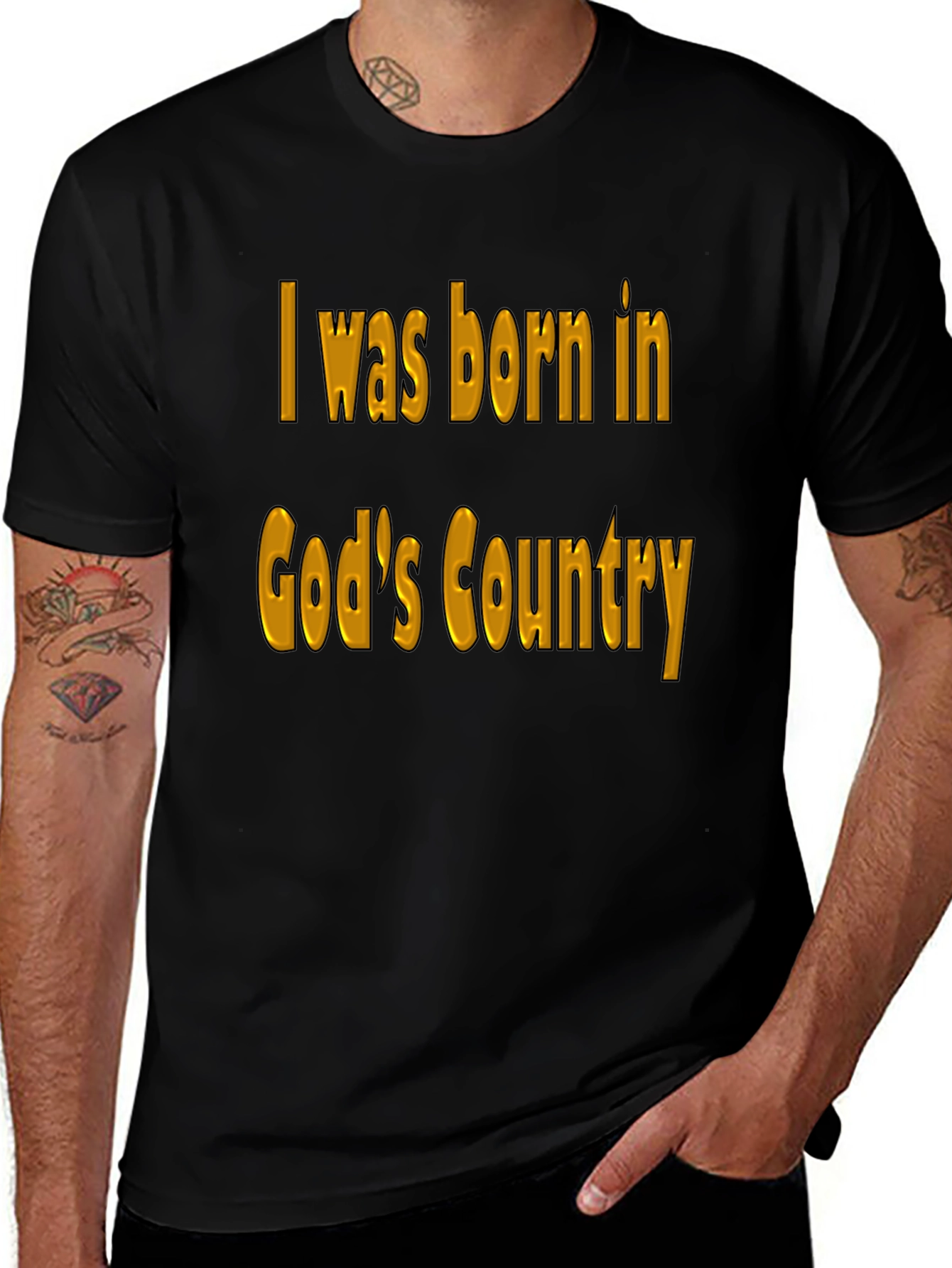 Gods Country Black T-Shirt