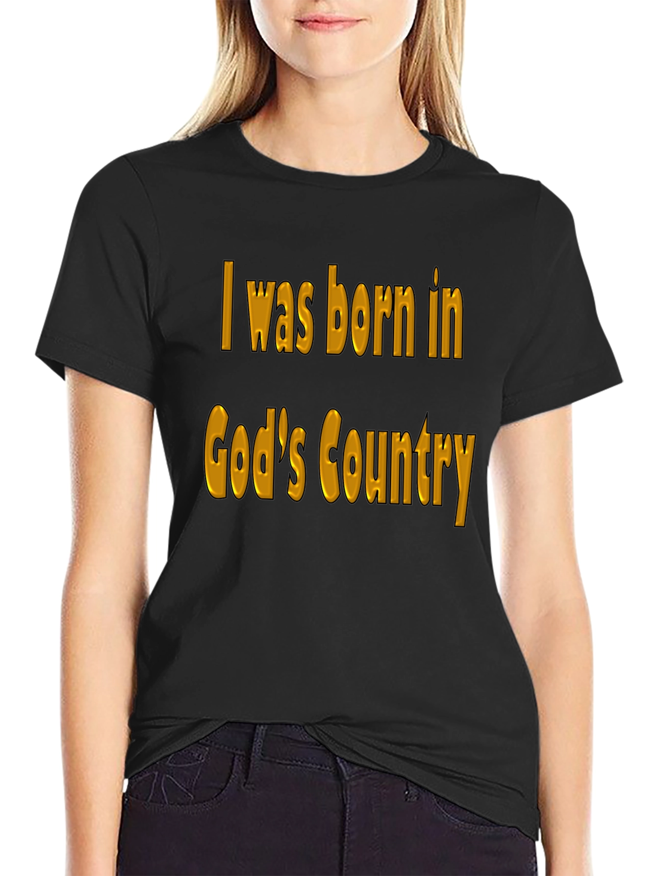 Gods Country Black T-Shirt