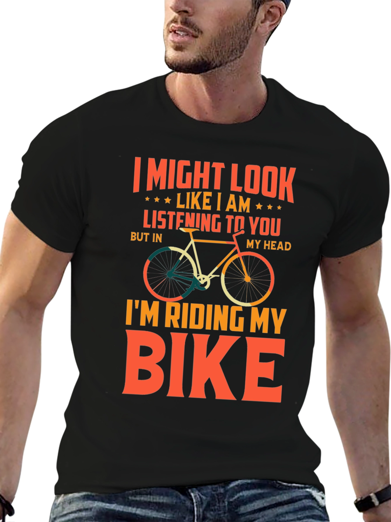Funny Biking T-Shirt - Im Riding My Bike