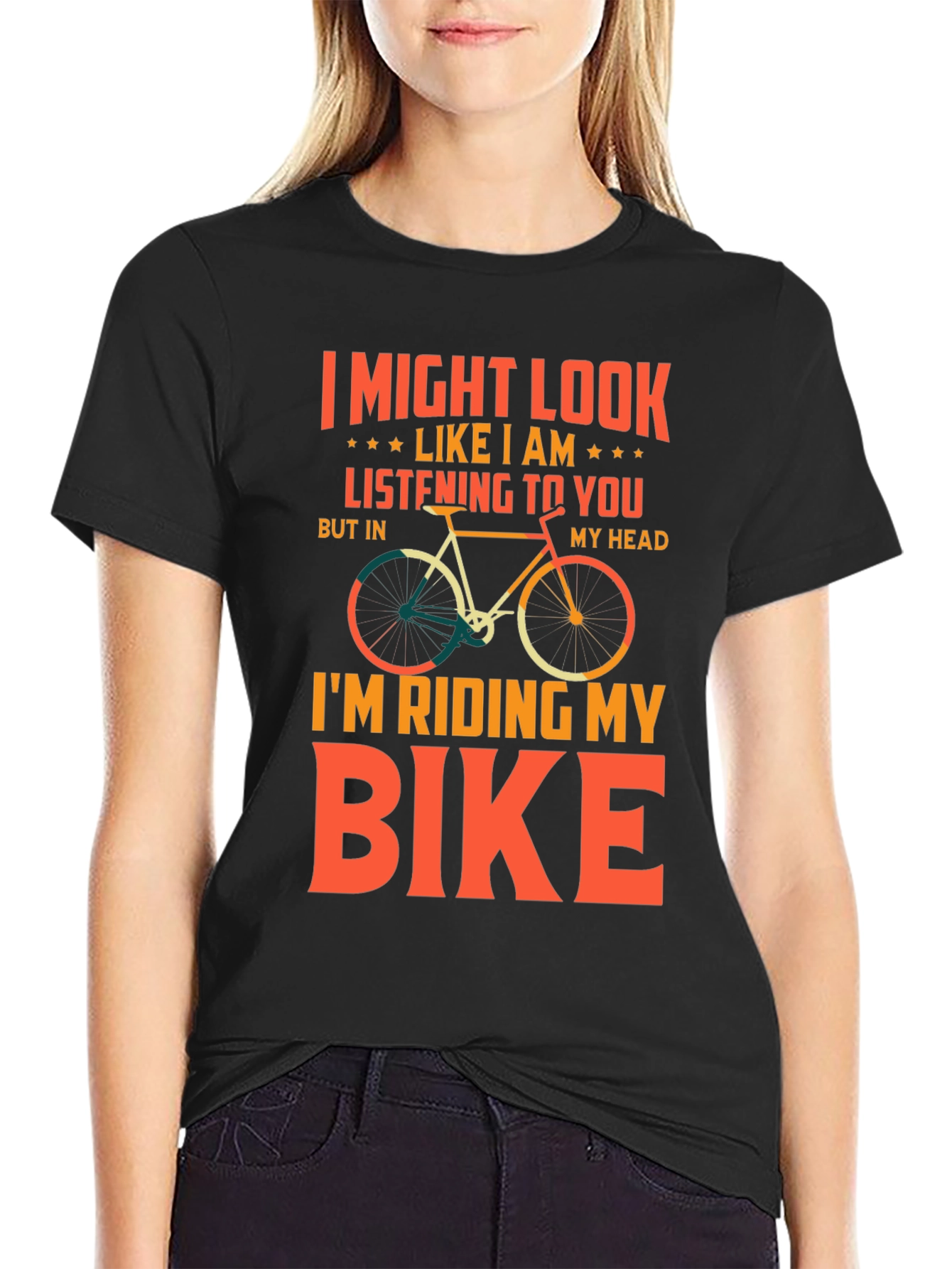 Funny Biking T-Shirt - Im Riding My Bike