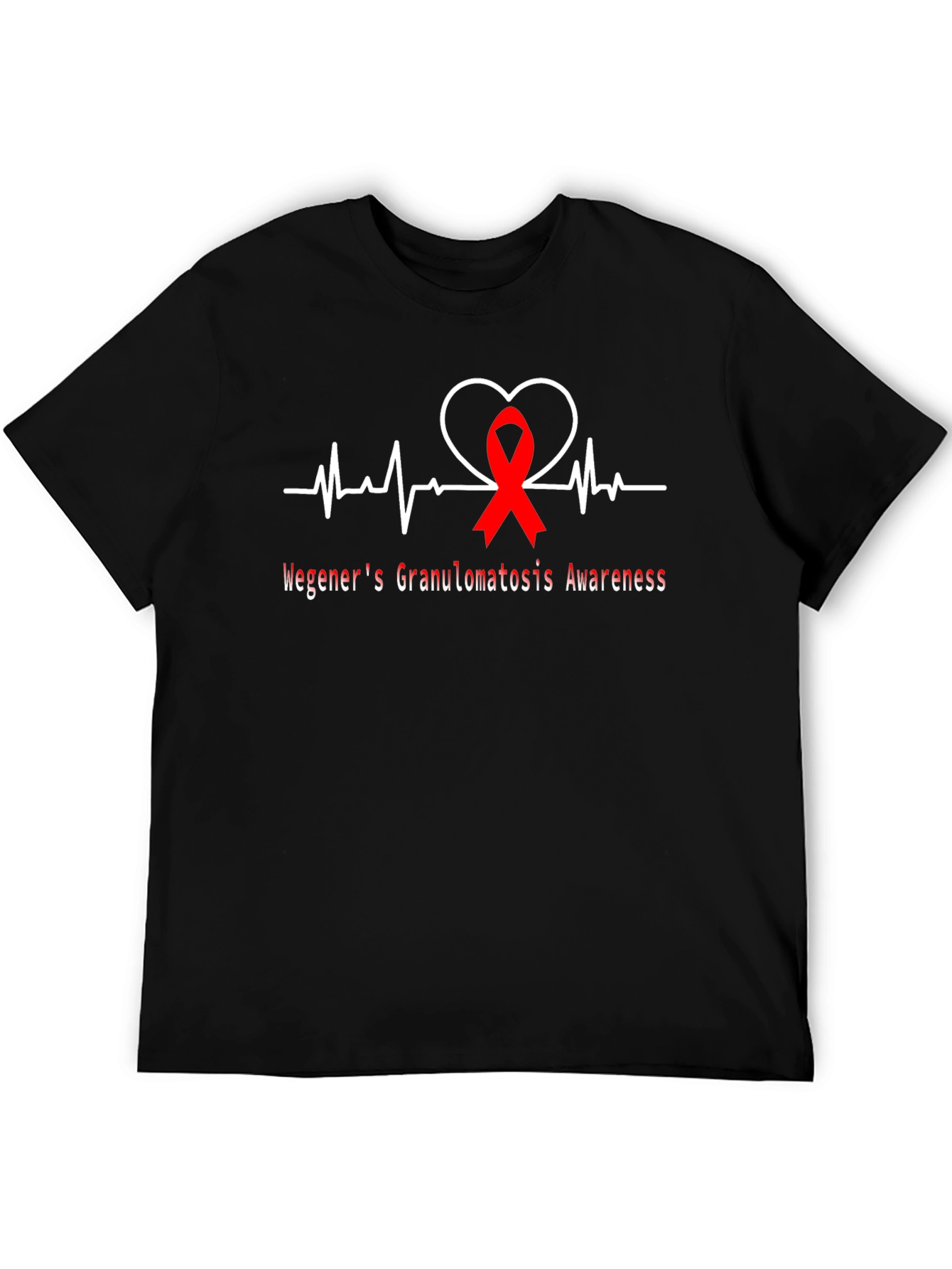 Wegeners Awareness Ribbon Heartbeat T-Shirt