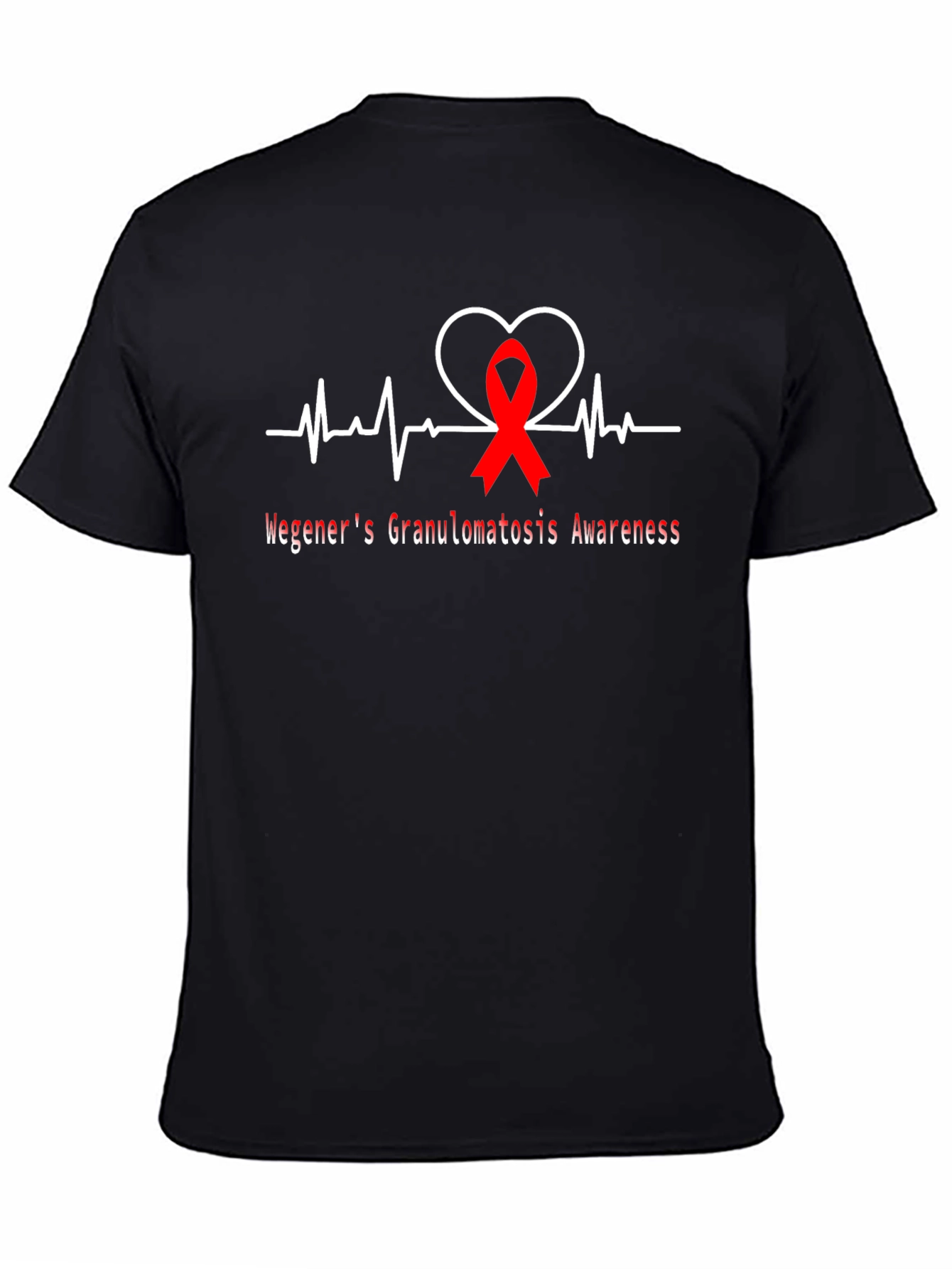 Wegeners Awareness Ribbon Heartbeat T-Shirt