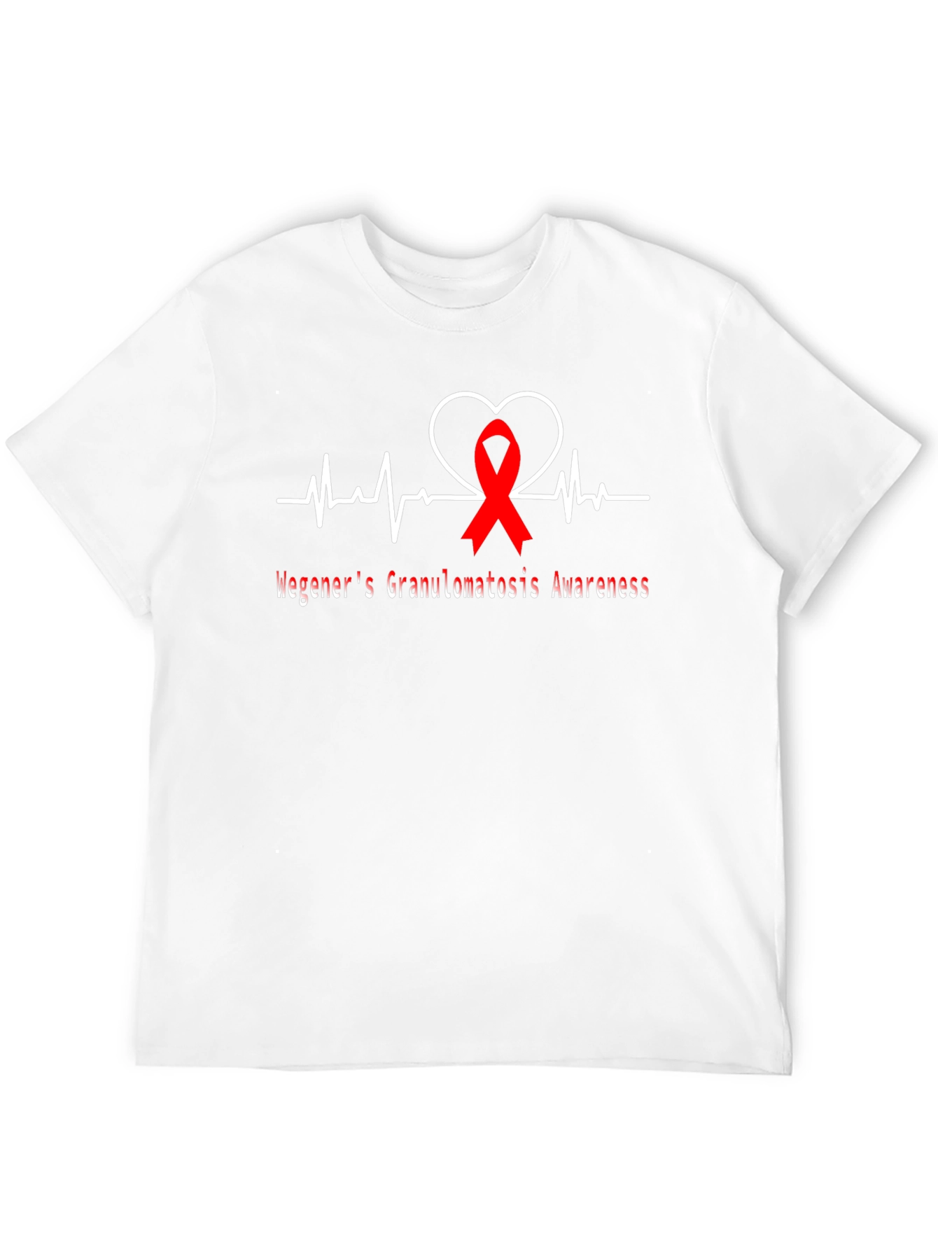 Wegeners Awareness Ribbon Heartbeat T-Shirt