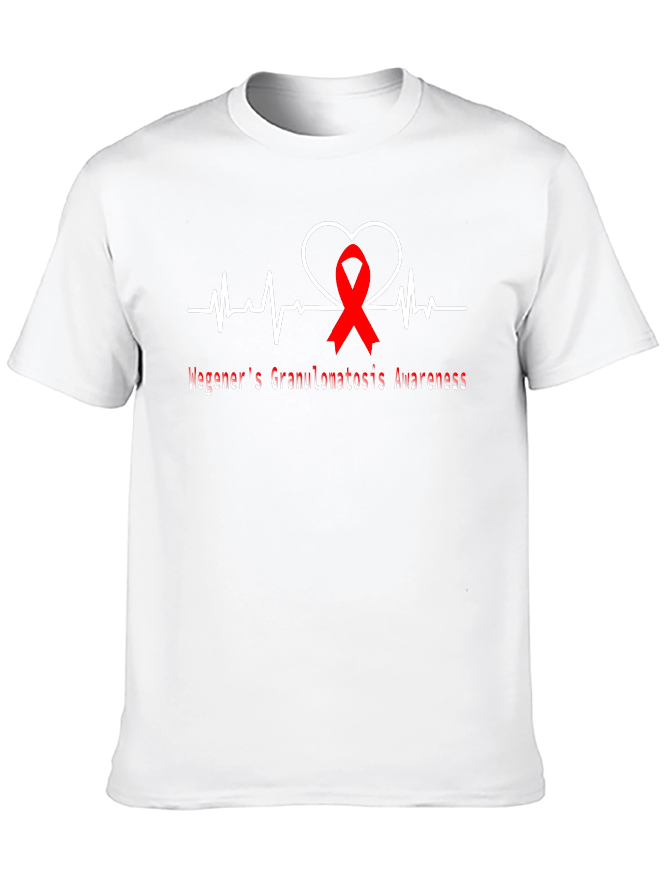 Wegeners Awareness Ribbon Heartbeat T-Shirt