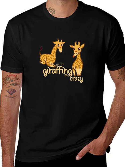 Giraffe Me Crazy Black T-Shirt