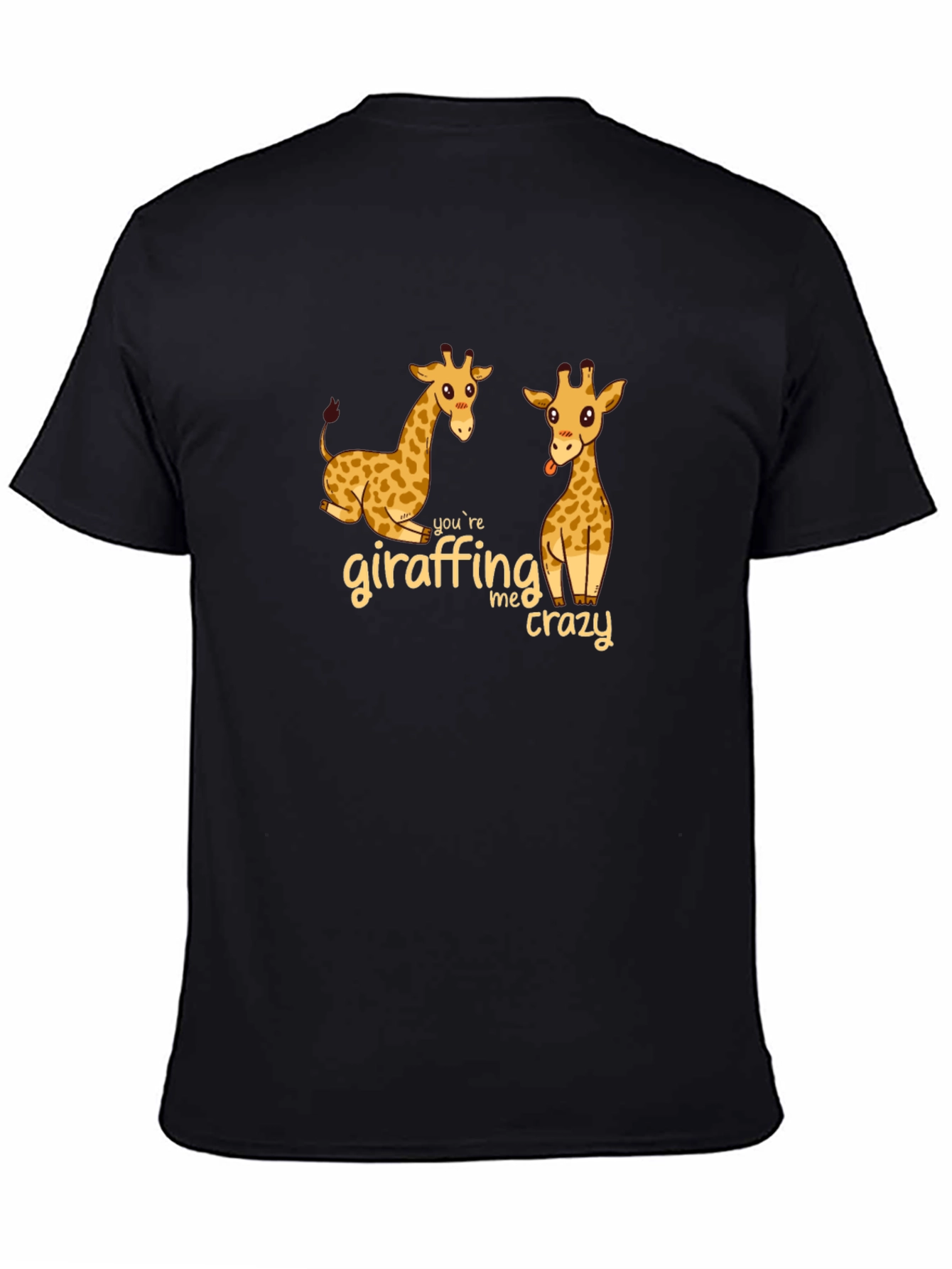 Giraffe Me Crazy Black T-Shirt