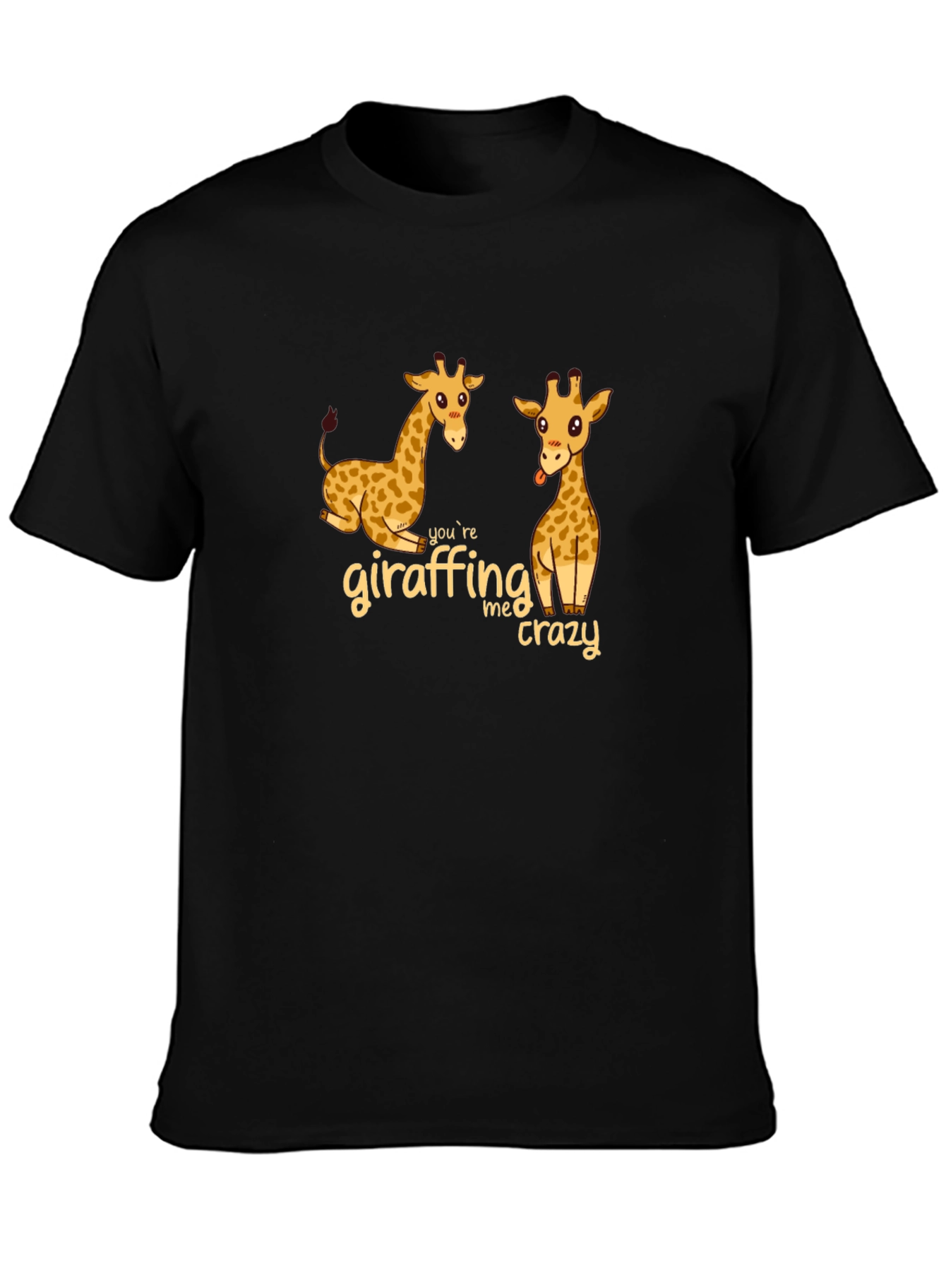 Giraffe Me Crazy Black T-Shirt