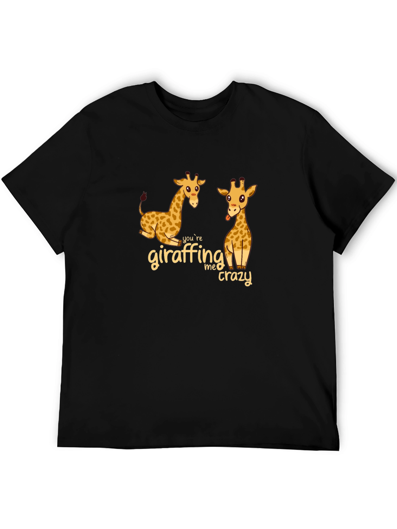 Giraffe Me Crazy Black T-Shirt