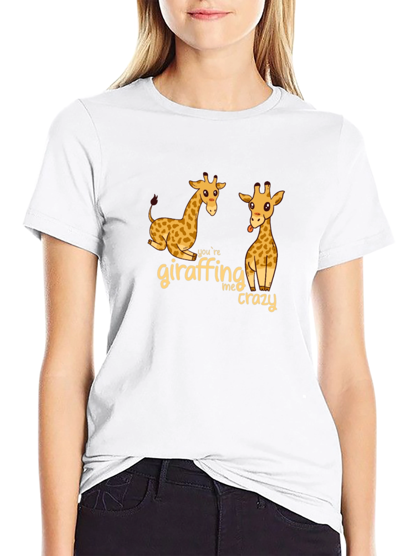 Giraffe Me Crazy Black T-Shirt