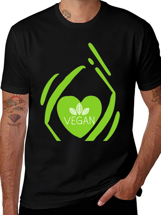 Vegan Heart Graphic T-Shirt - Stylish & Comfortable