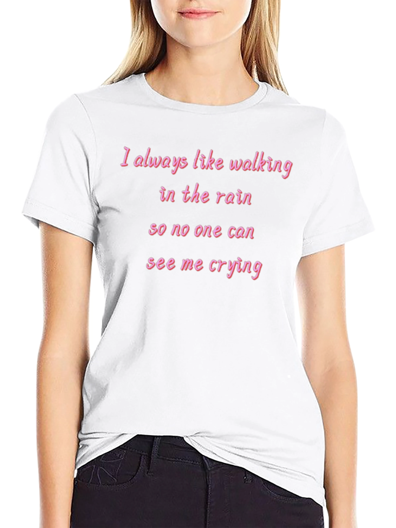 Rainy Day Crying T-Shirt - Walk in Peace