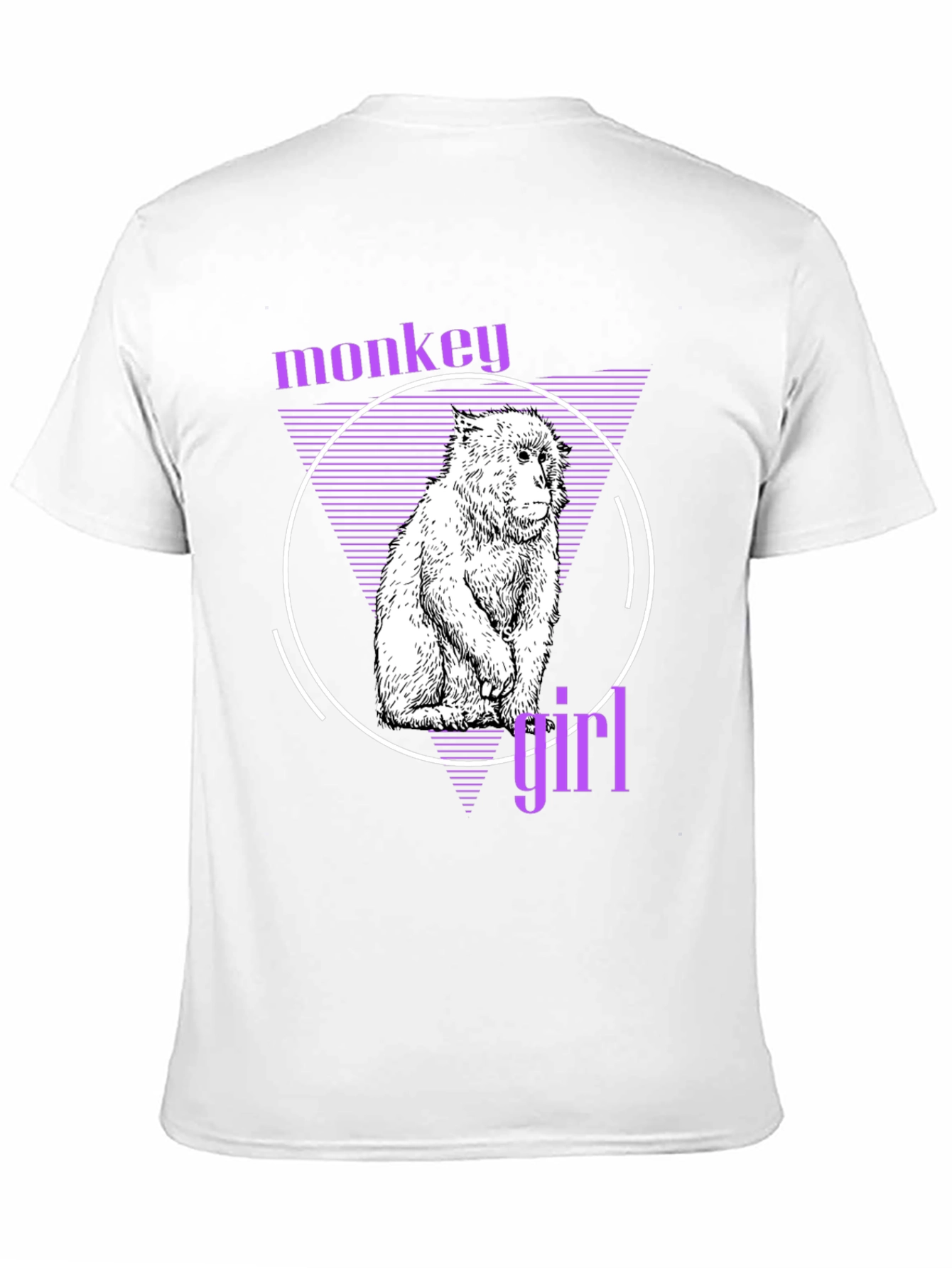 Monkey Girl Graphic Tee - Trendy Black T-Shirt
