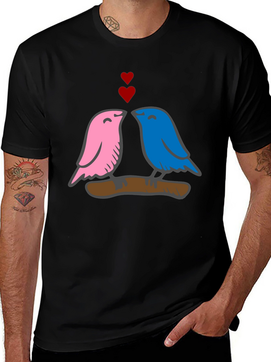 Love Birds Graphic Tee - Soft Cotton Blend