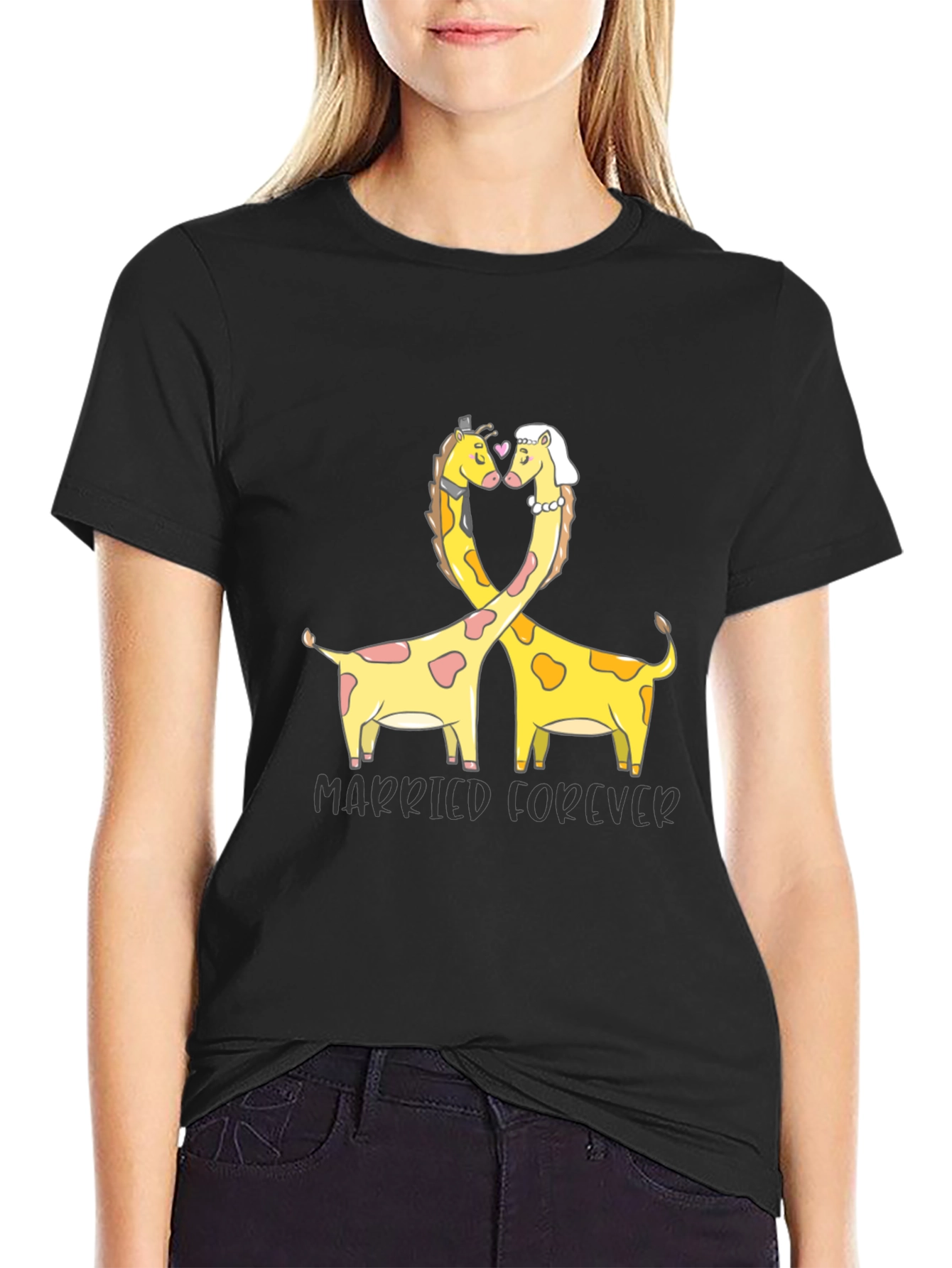 Married Forever Giraffe T-Shirt