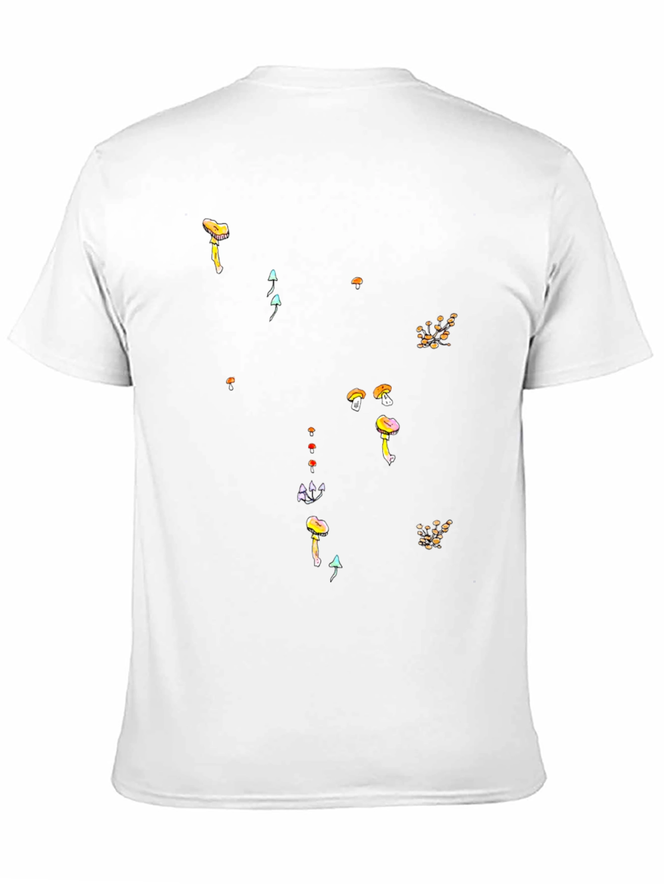 Mushroom Print Black T-Shirt - Funky Casual Style