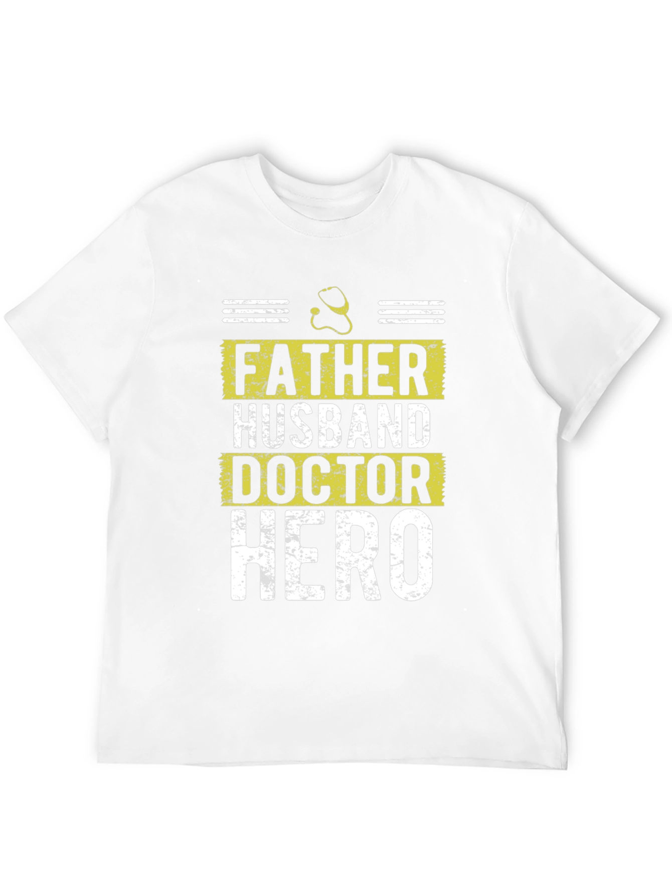 Father Husband Doctor Hero Graphic Tee - Black