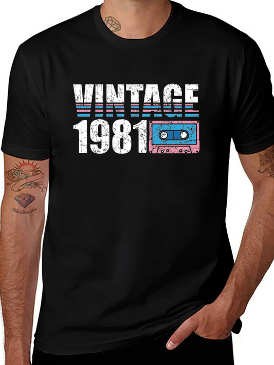 Vintage 1981 Cassette Tape Graphic T-Shirt