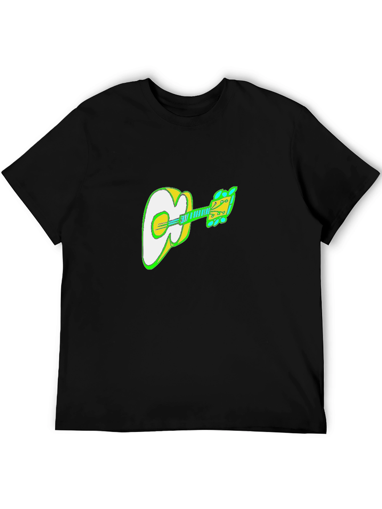 Guitar Graphic Black T-Shirt