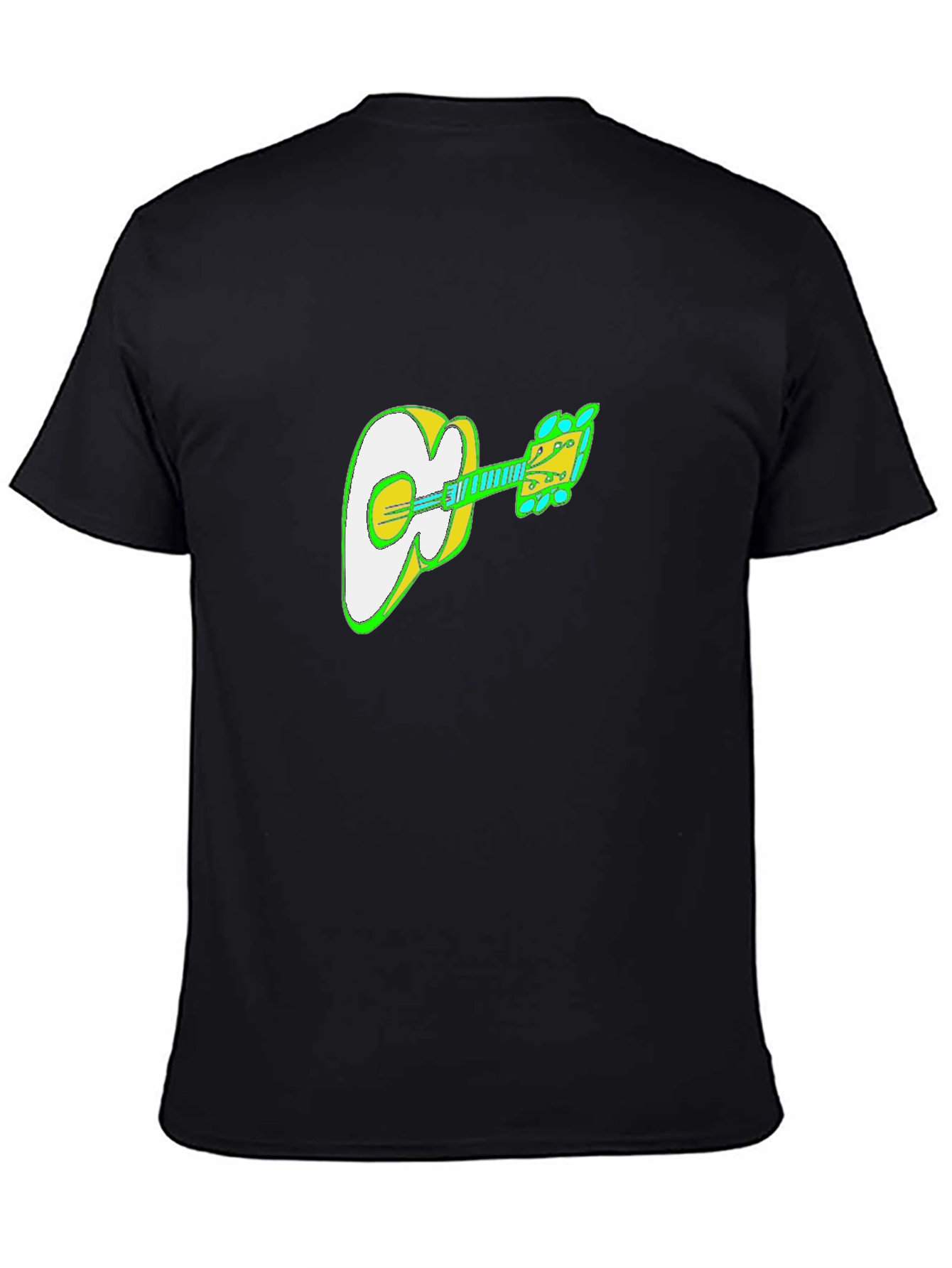 Guitar Graphic Black T-Shirt