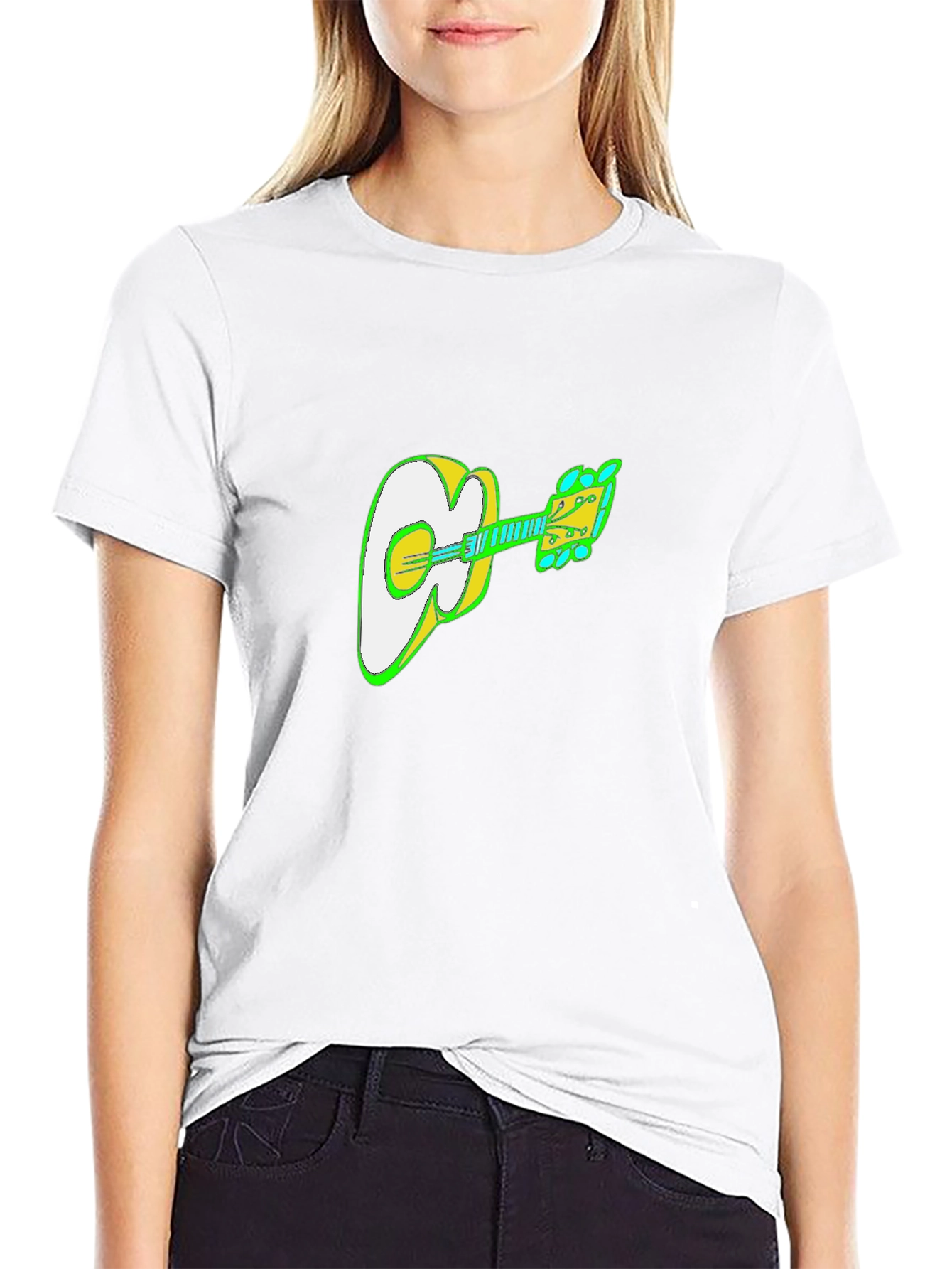 Guitar Graphic Black T-Shirt